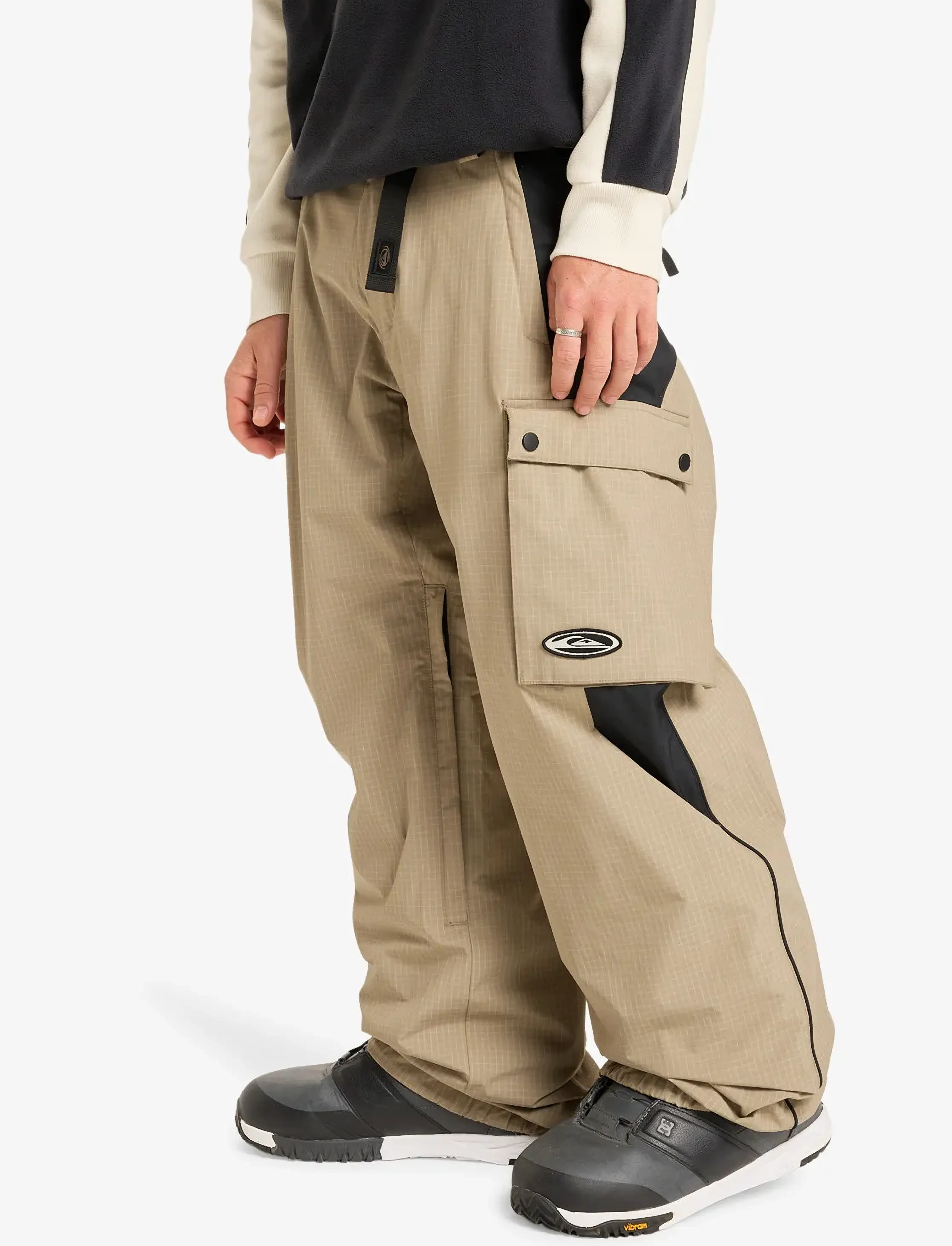 Quiksilver - SNOW DOWN CARGO PT - skibukser - fallen rock ripstop - 5