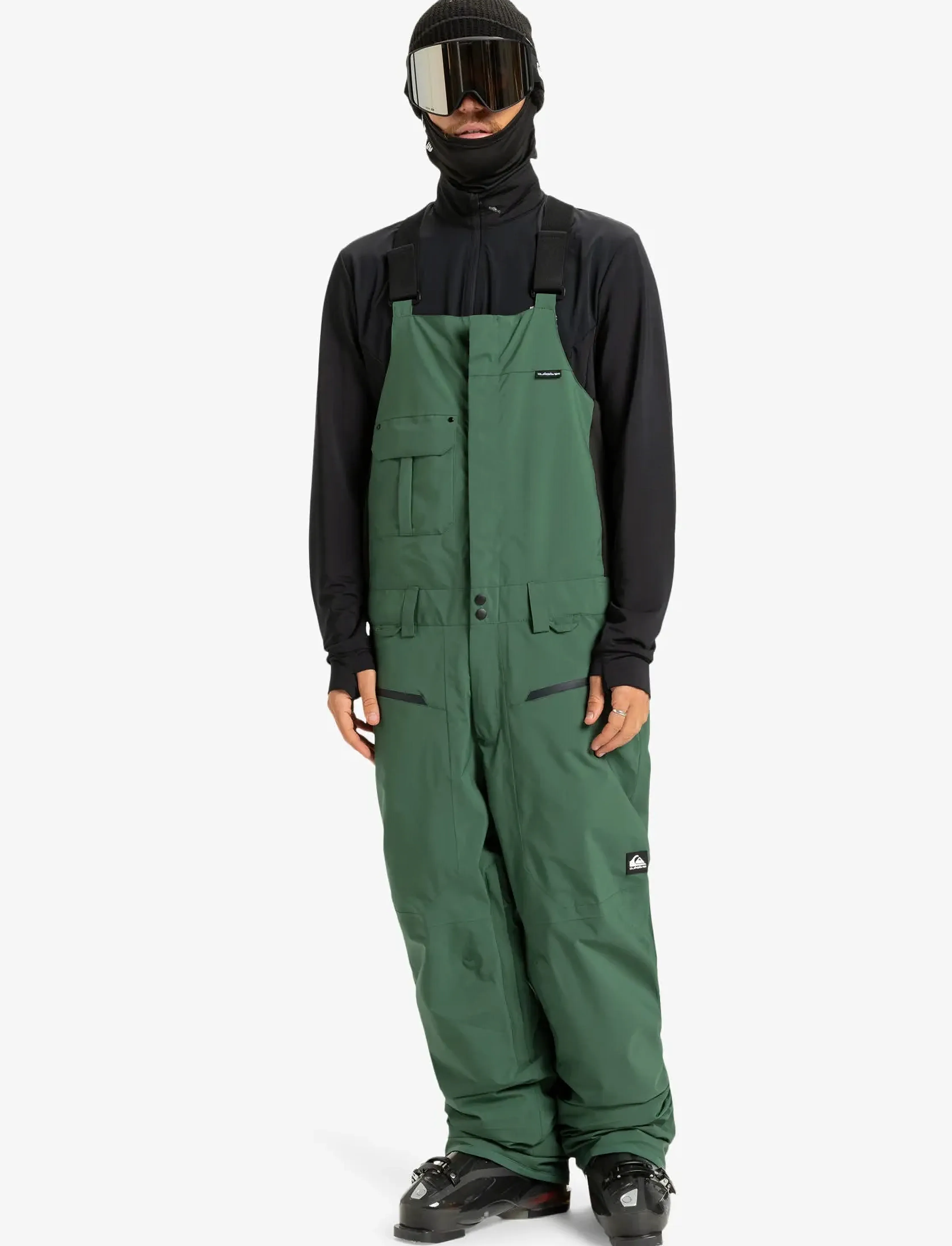 Quiksilver Paramo Stretch 20K Bib, L, Sport Oberbekleidung, Grün - Ski Pants, Männerswear