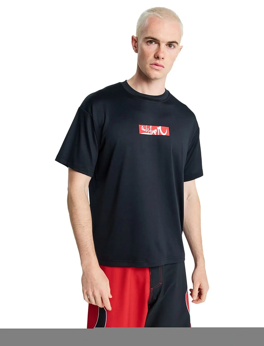 Quiksilver - YG IMPAIRED SURF TEE SS - tops & t-shirts - black - 0