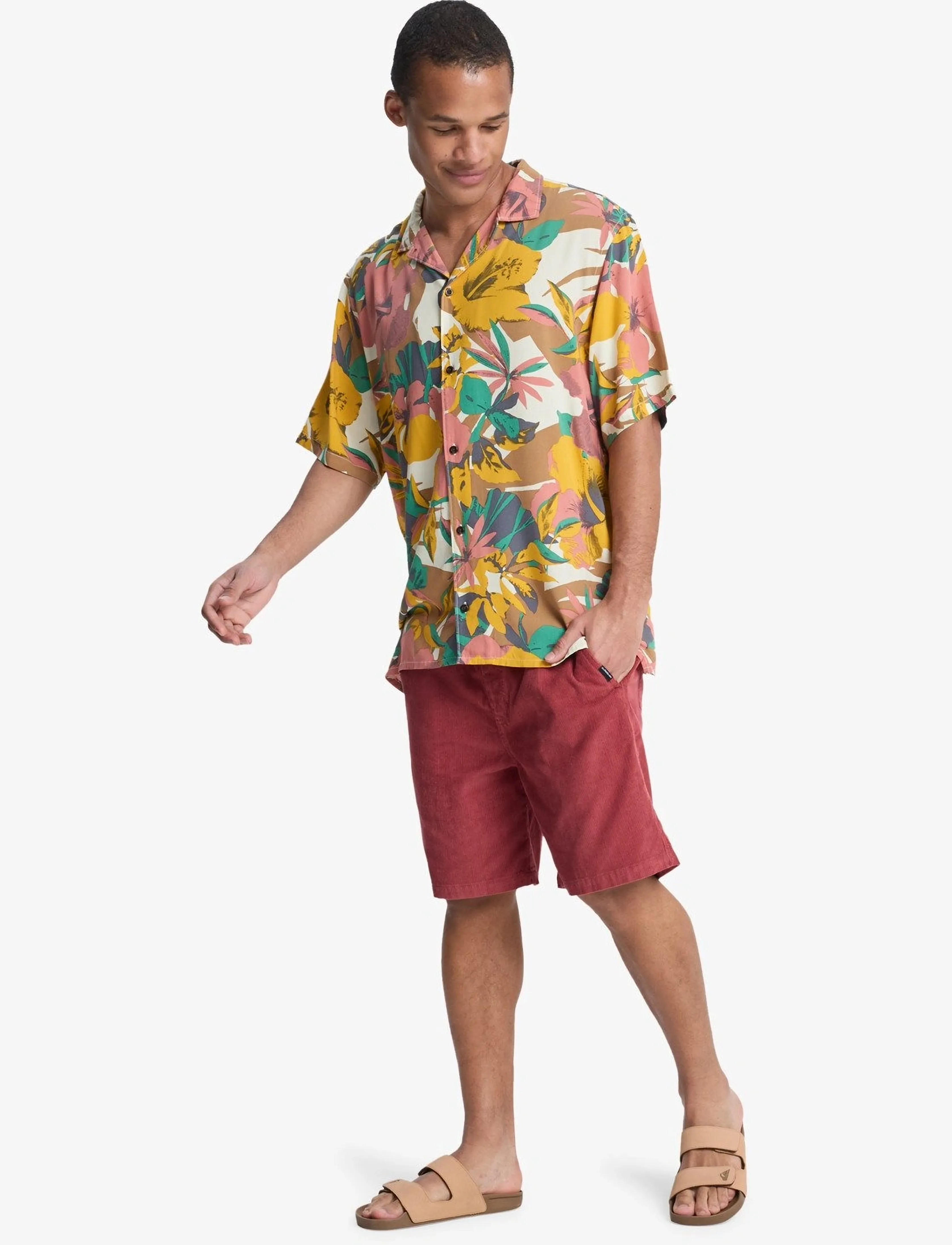 Quiksilver - TAXER CORD WS - afslappede shorts - burnt russet - 4