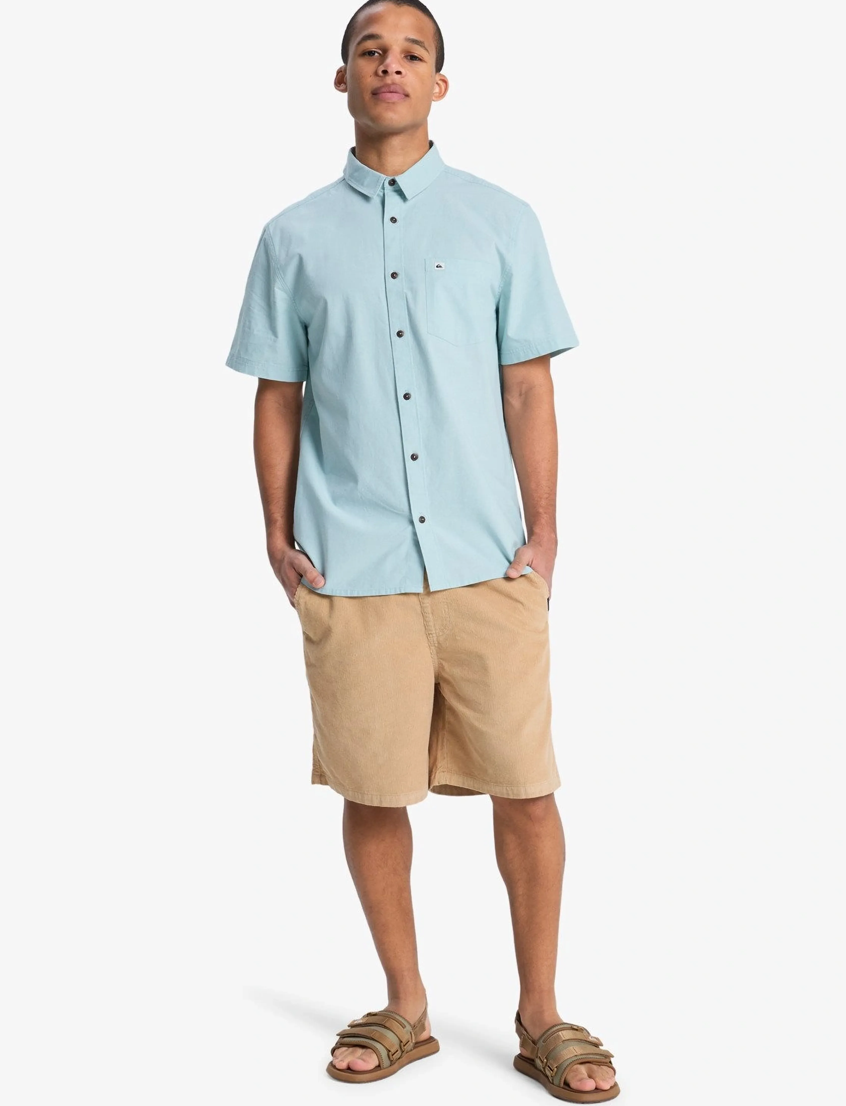 Quiksilver - TAXER CORD WS - afslappede shorts - khaki - 4