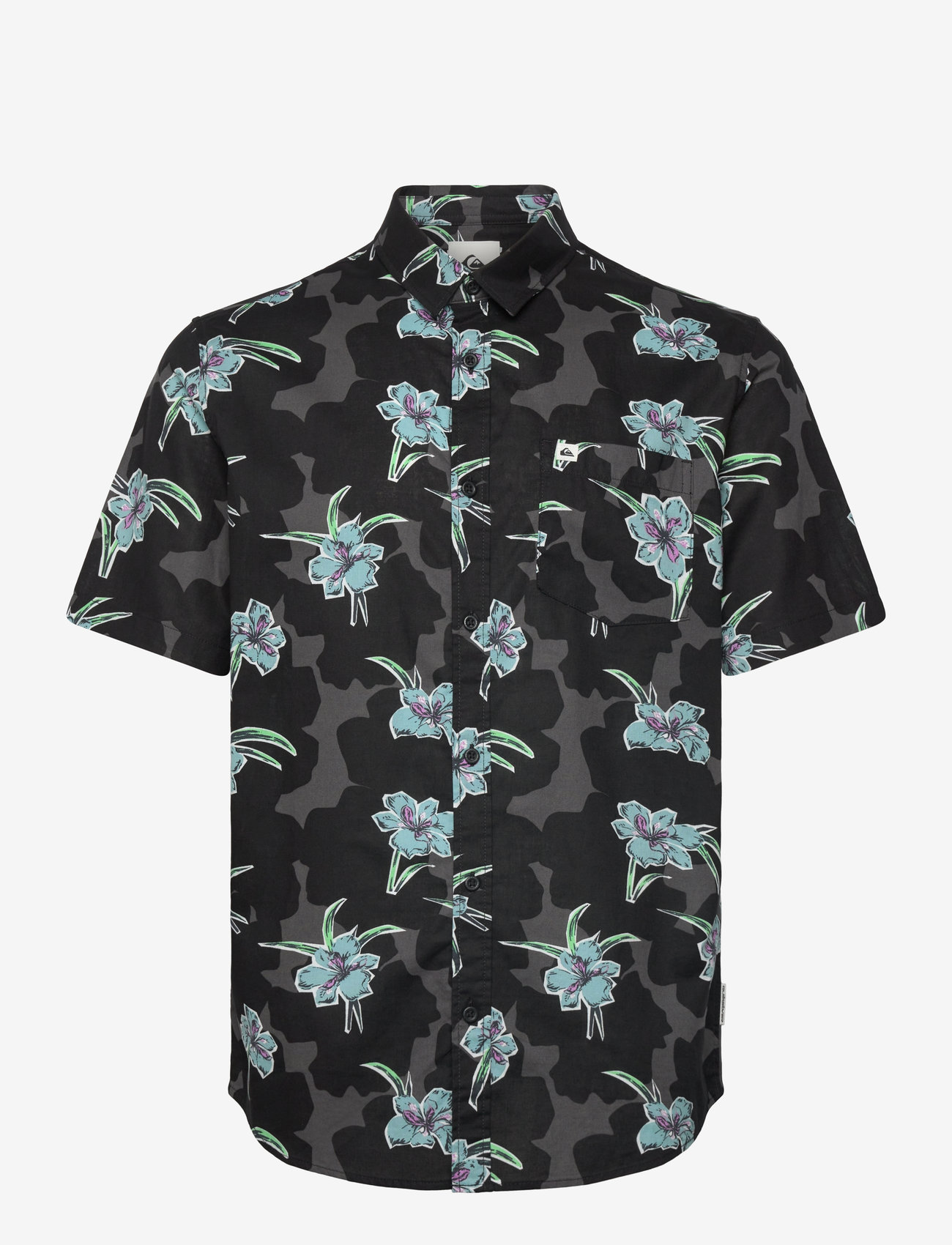 Quiksilver - APERO CLASSIC SS - skjorter - black backyards - 0