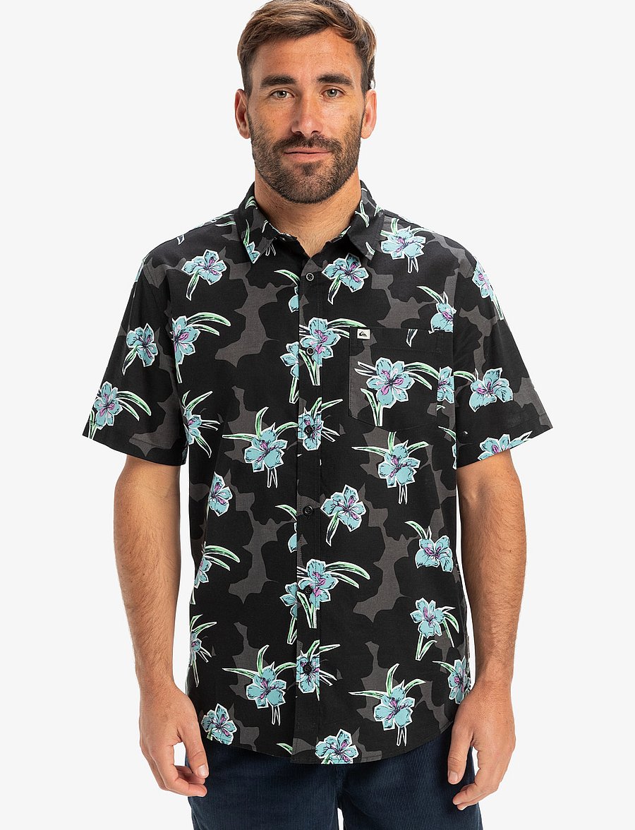 Quiksilver - APERO CLASSIC SS - oberteile & t-shirts - black backyards - 0
