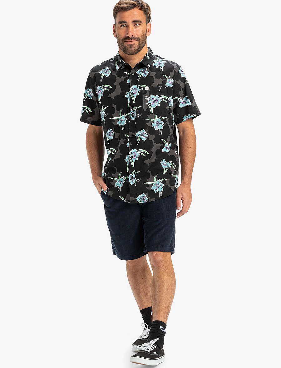 Quiksilver - APERO CLASSIC SS - oberteile & t-shirts - black backyards - 4