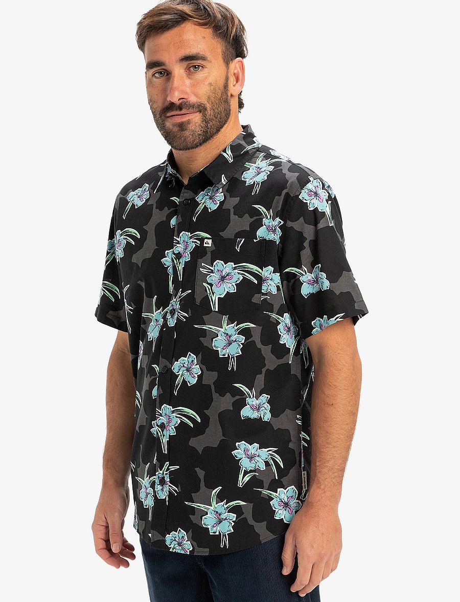 Quiksilver - APERO CLASSIC SS - oberteile & t-shirts - black backyards - 5