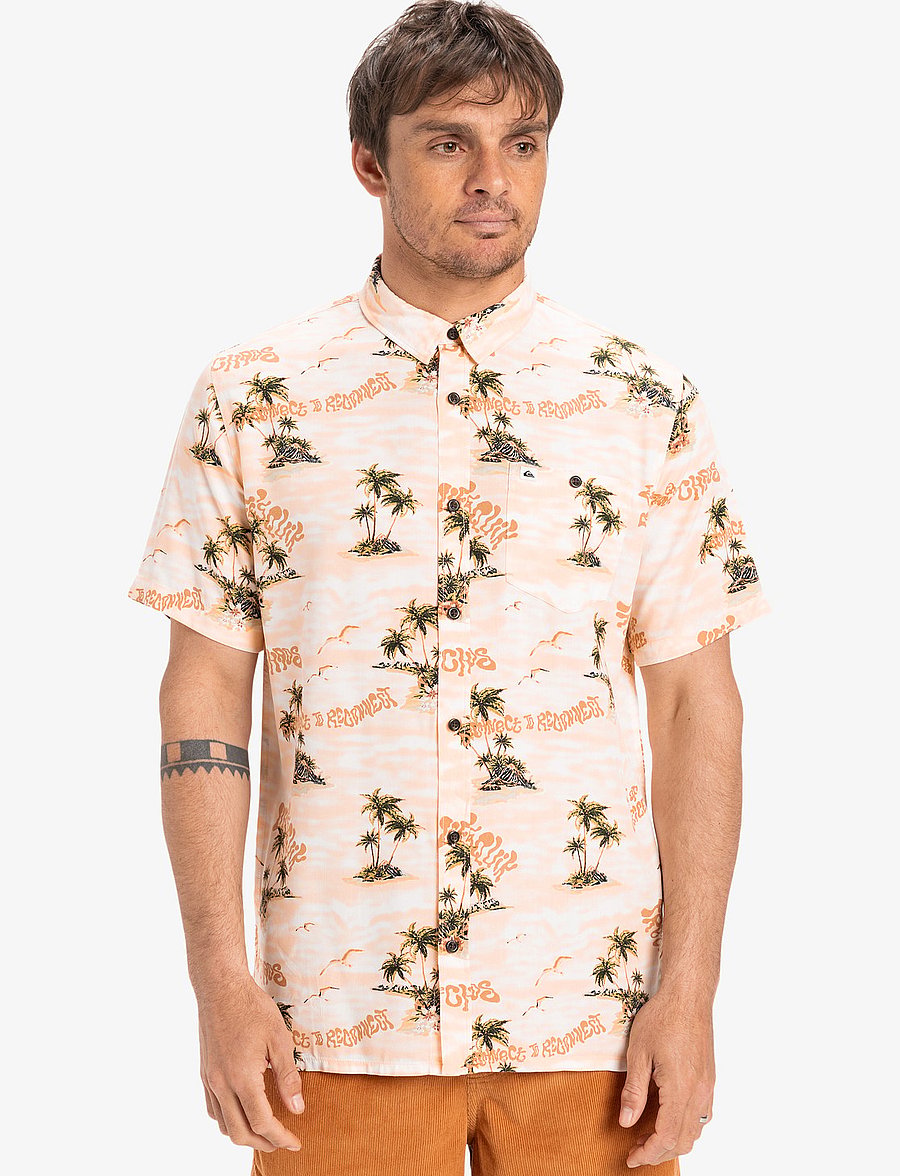 Quiksilver - SAFE PARADISE SS - oberteile & t-shirts - peach parfait naturama 32x32 - 0