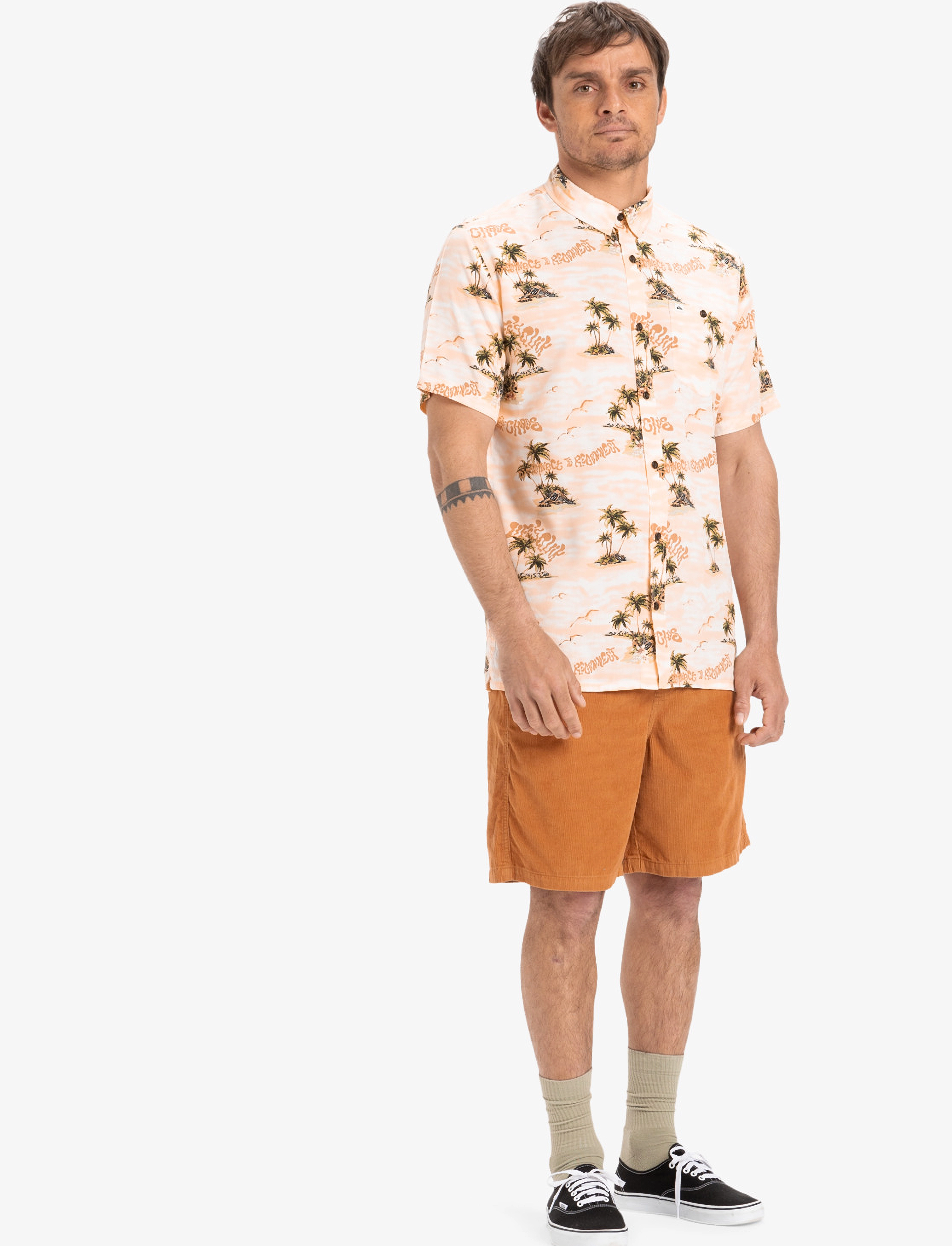 Quiksilver - SAFE PARADISE SS - oberteile & t-shirts - peach parfait naturama 32x32 - 4