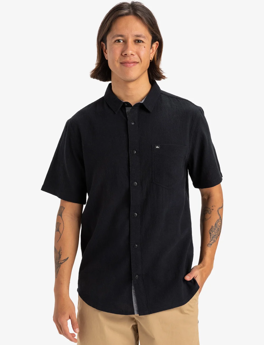 Quiksilver - TIME BOX - toppe & t-shirts - black - 0