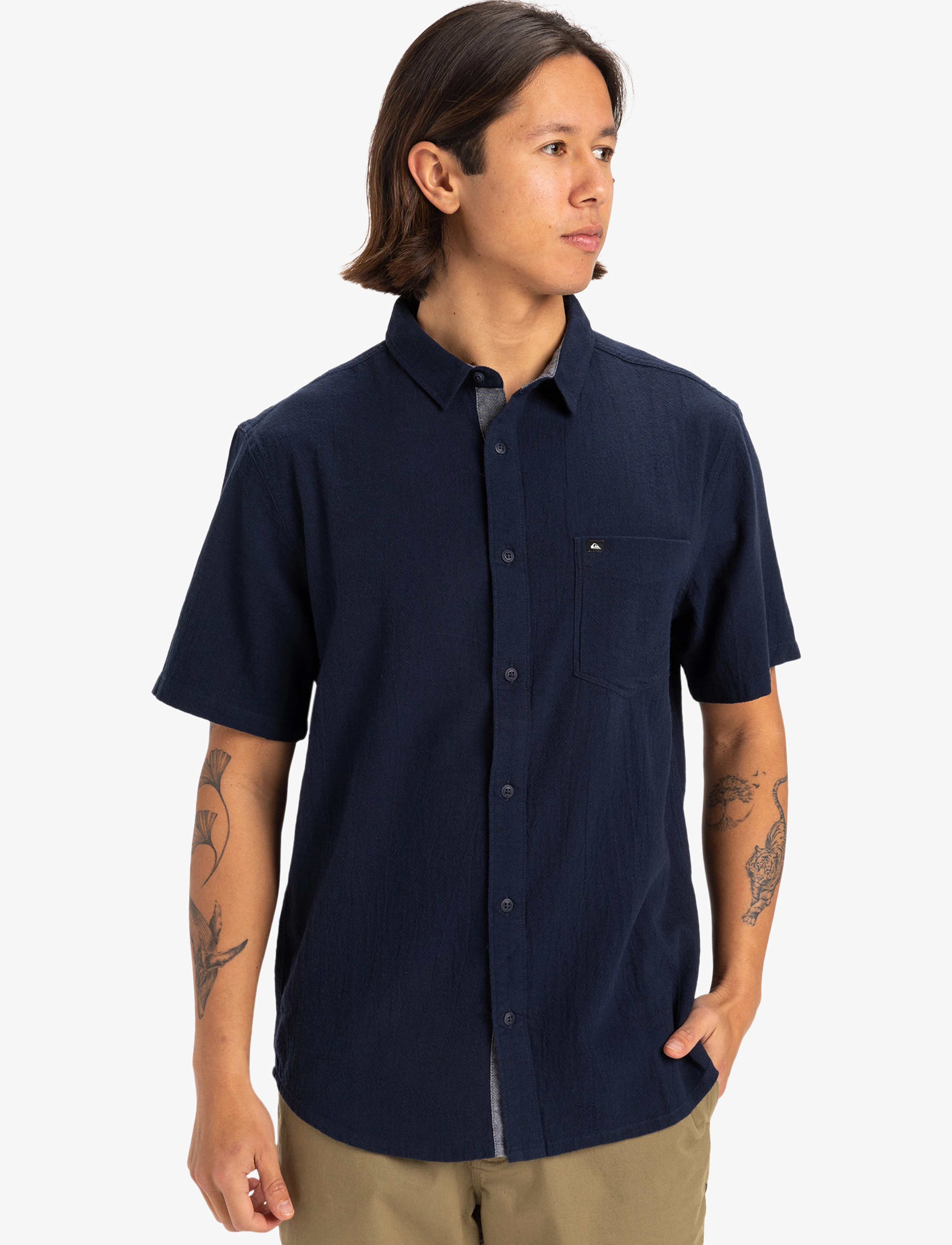 Quiksilver TIME BOX - Skjorter - DARK NAVY / navy