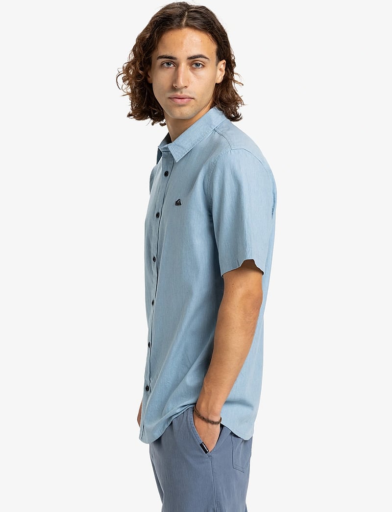 Quiksilver - MW PREMIUM STRETCH SS - toppe & t-shirts - ashley blue - 5