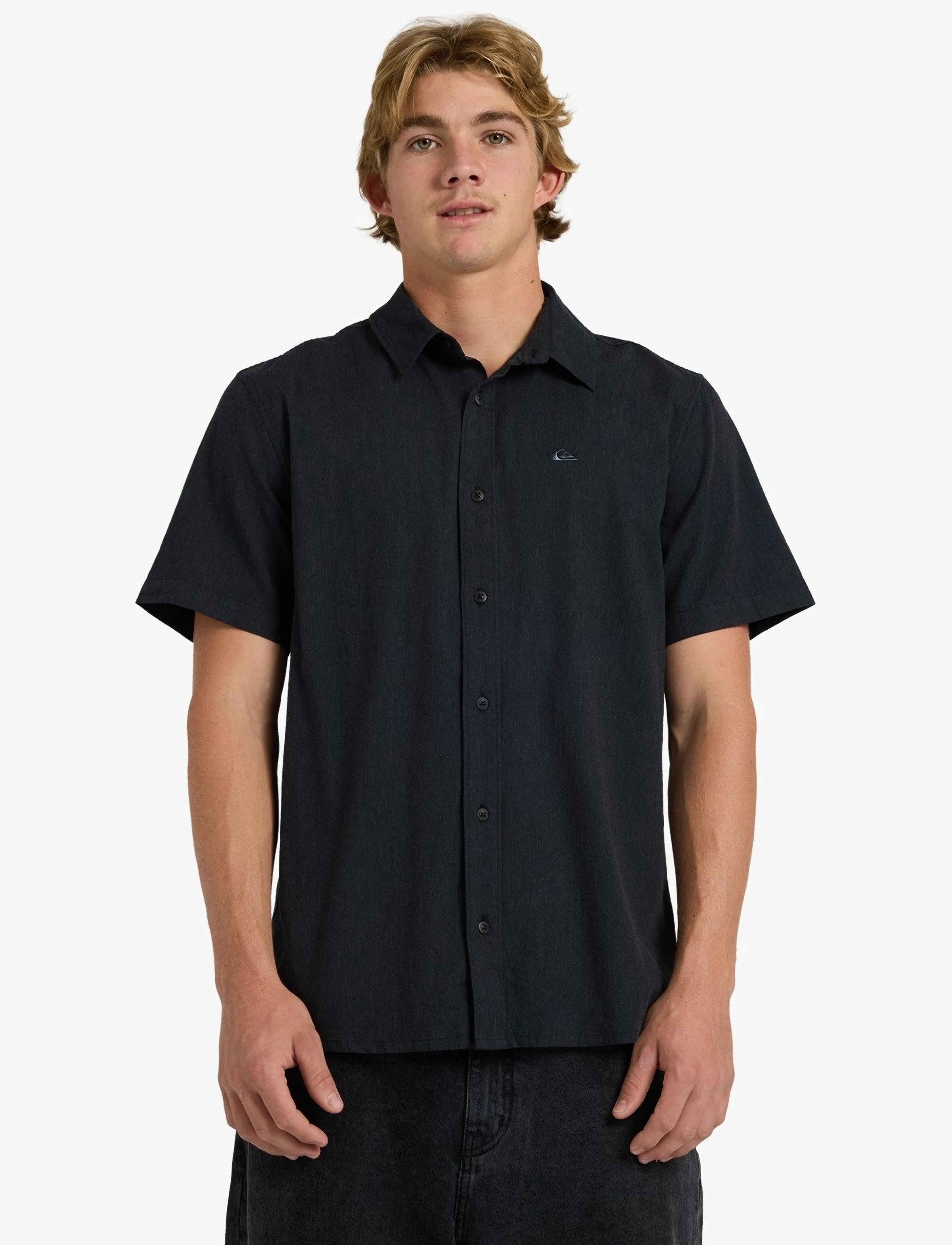 Quiksilver MW PREMIUM STRETCH SS - Skjorter - BLACK / black
