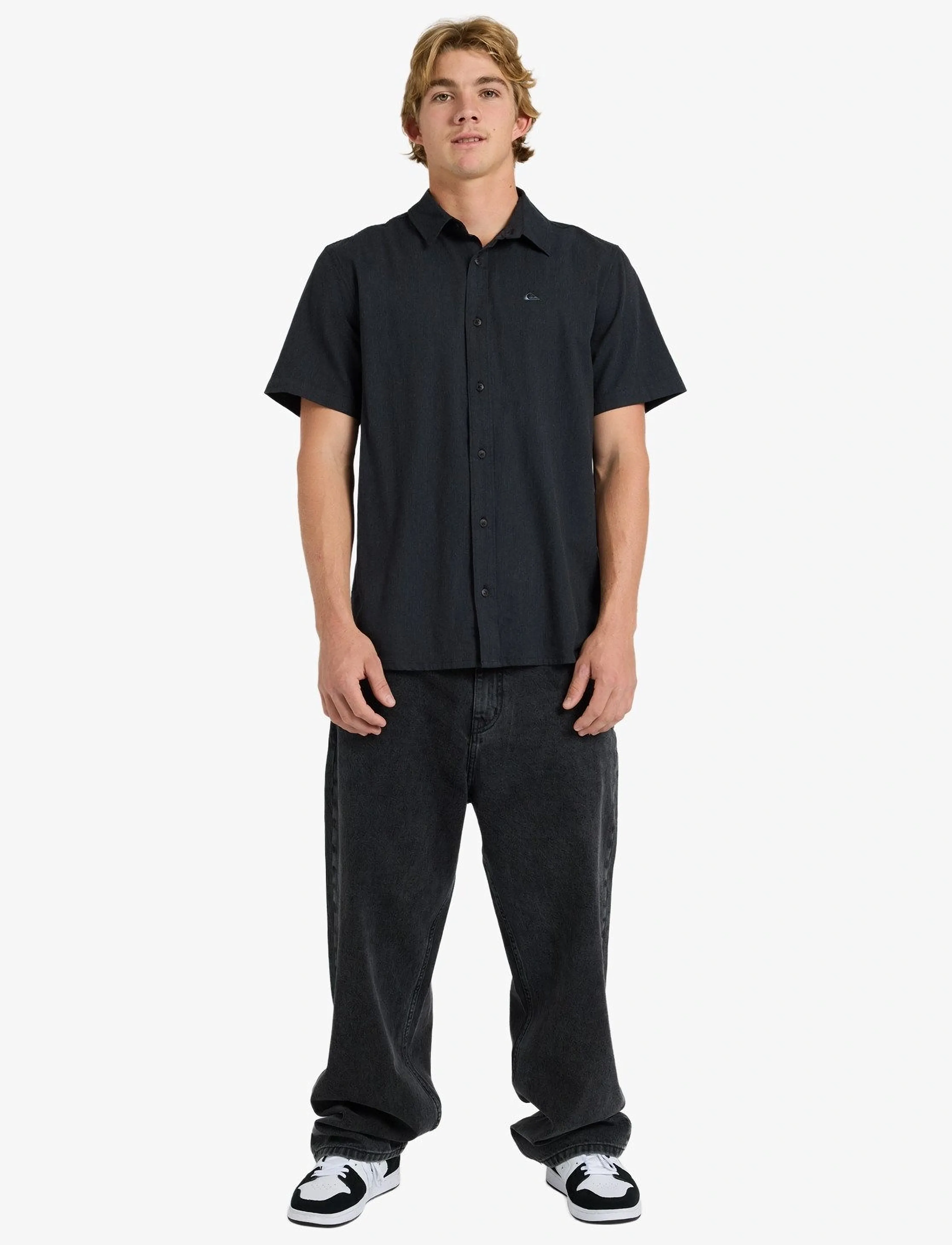 Quiksilver - MW PREMIUM STRETCH SS - skjorter - black - 4