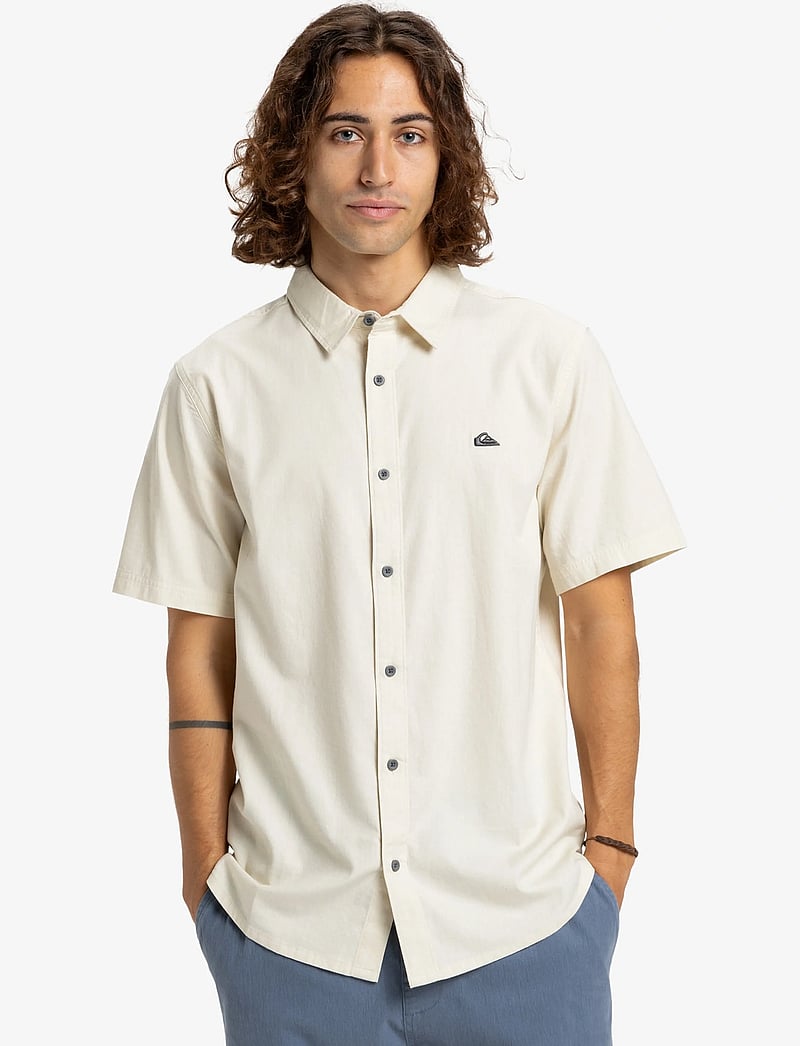 Quiksilver - MW PREMIUM STRETCH SS - toppe & t-shirts - bone white - 0