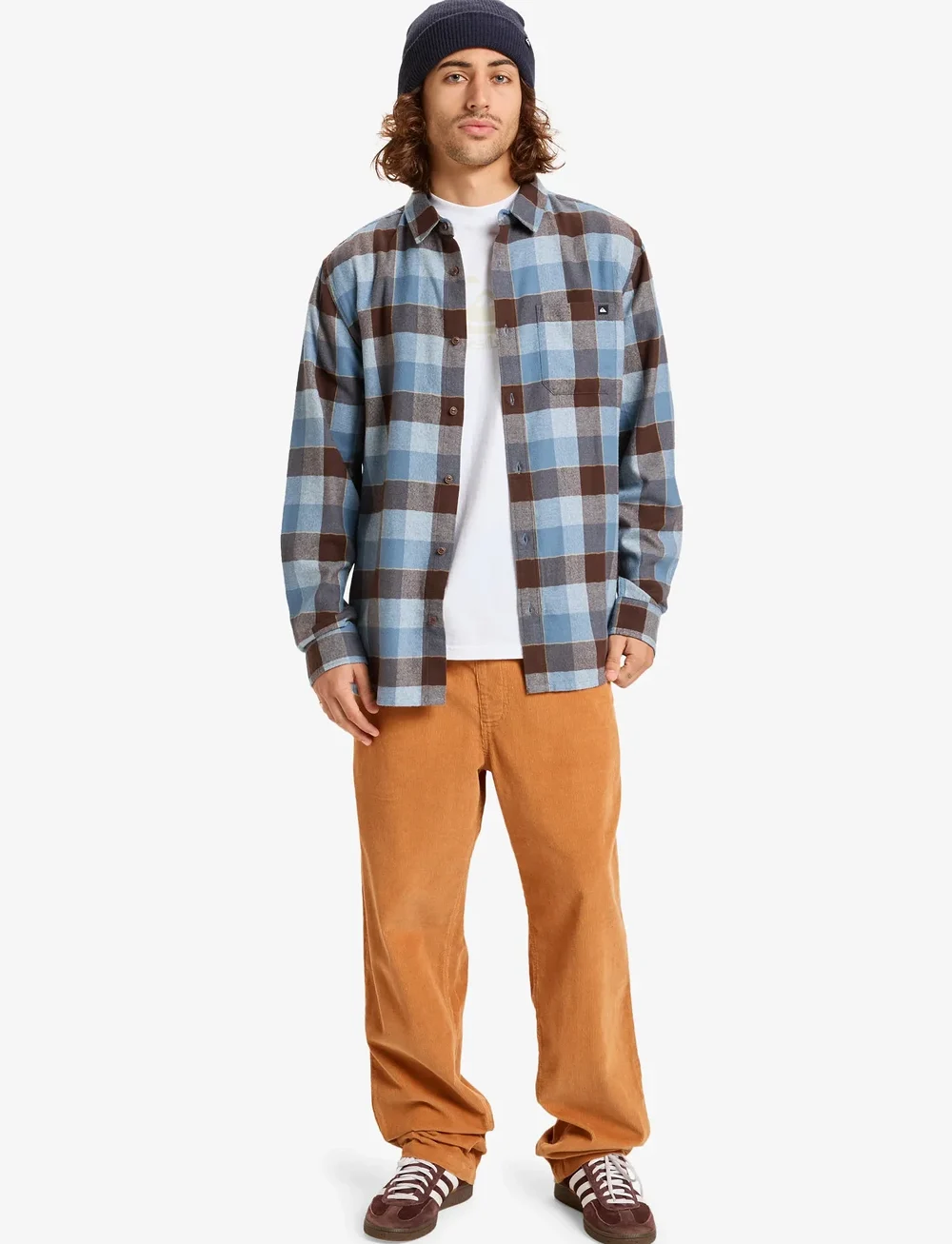 Quiksilver - MOTHERFLY PLAID LS SHIRT - tops & t-shirts - china blue motherfly check - 4