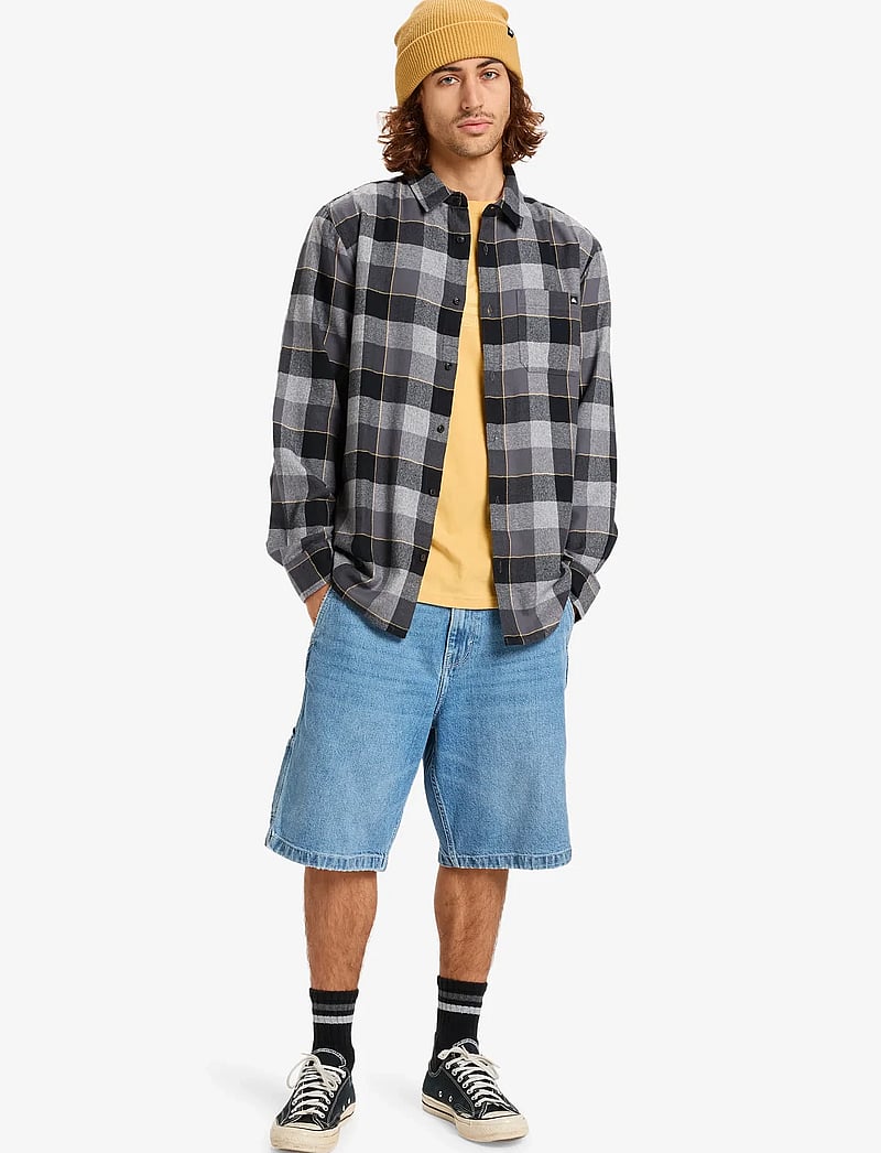 Quiksilver - MOTHERFLY PLAID LS SHIRT - tops & t-shirts - iron gate motherfly check - 4