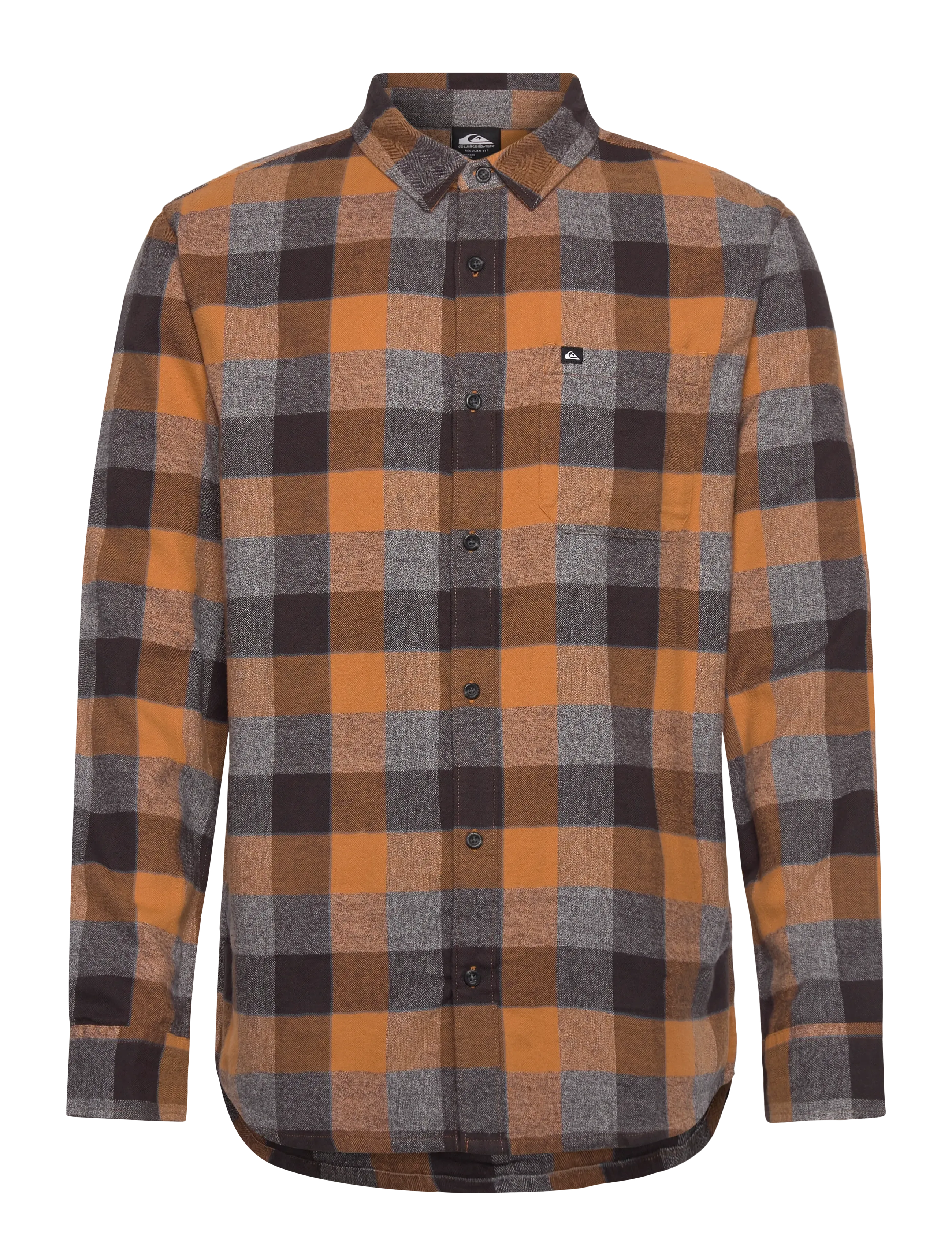 Quiksilver MOTHERFLY PLAID LS SHIRT - T-shirts - ALMOND MOTHERFLY CHECK / brown
