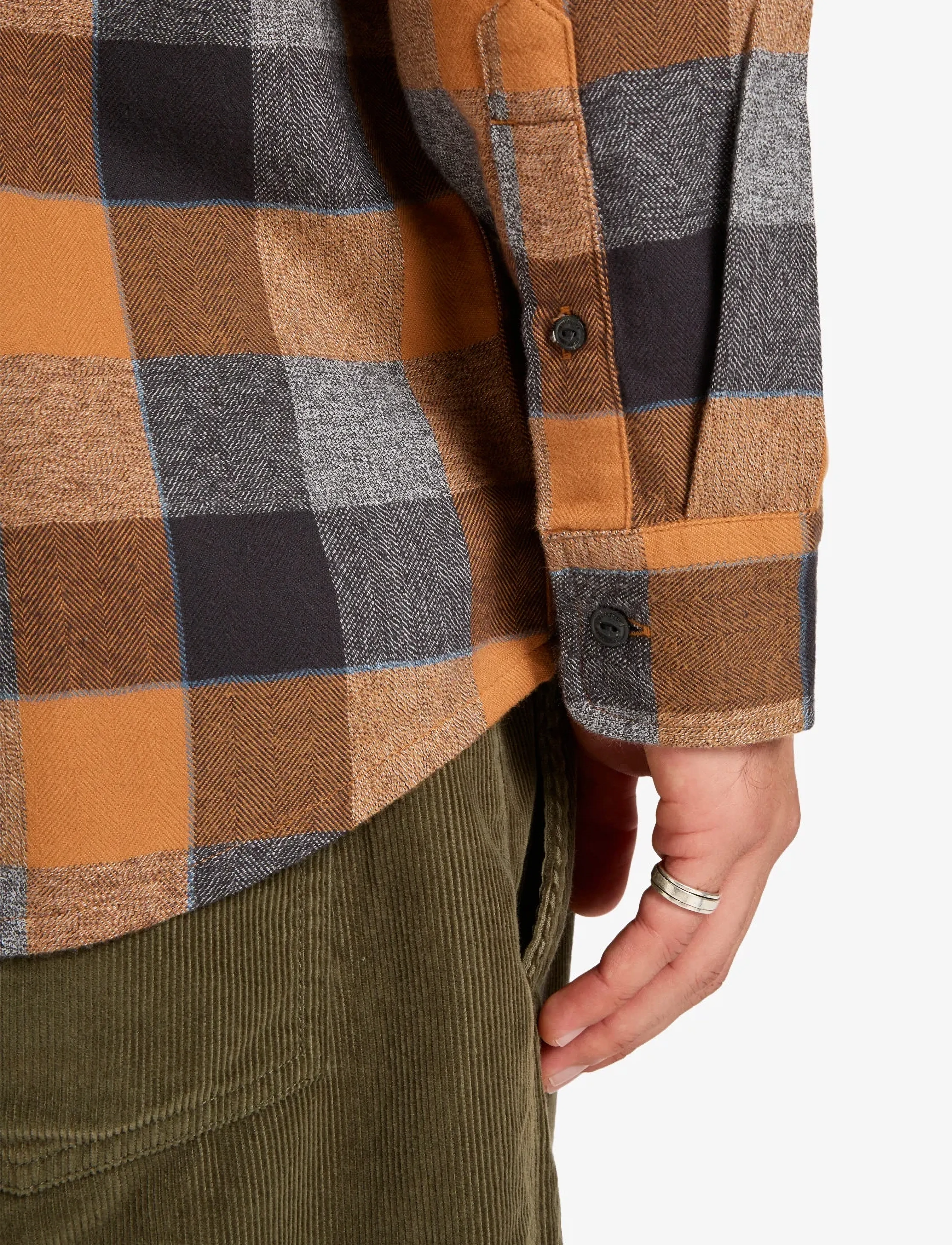 Quiksilver MOTHERFLY PLAID LS SHIRT - Kleidung - ALMOND MOTHERFLY CHECK / brown