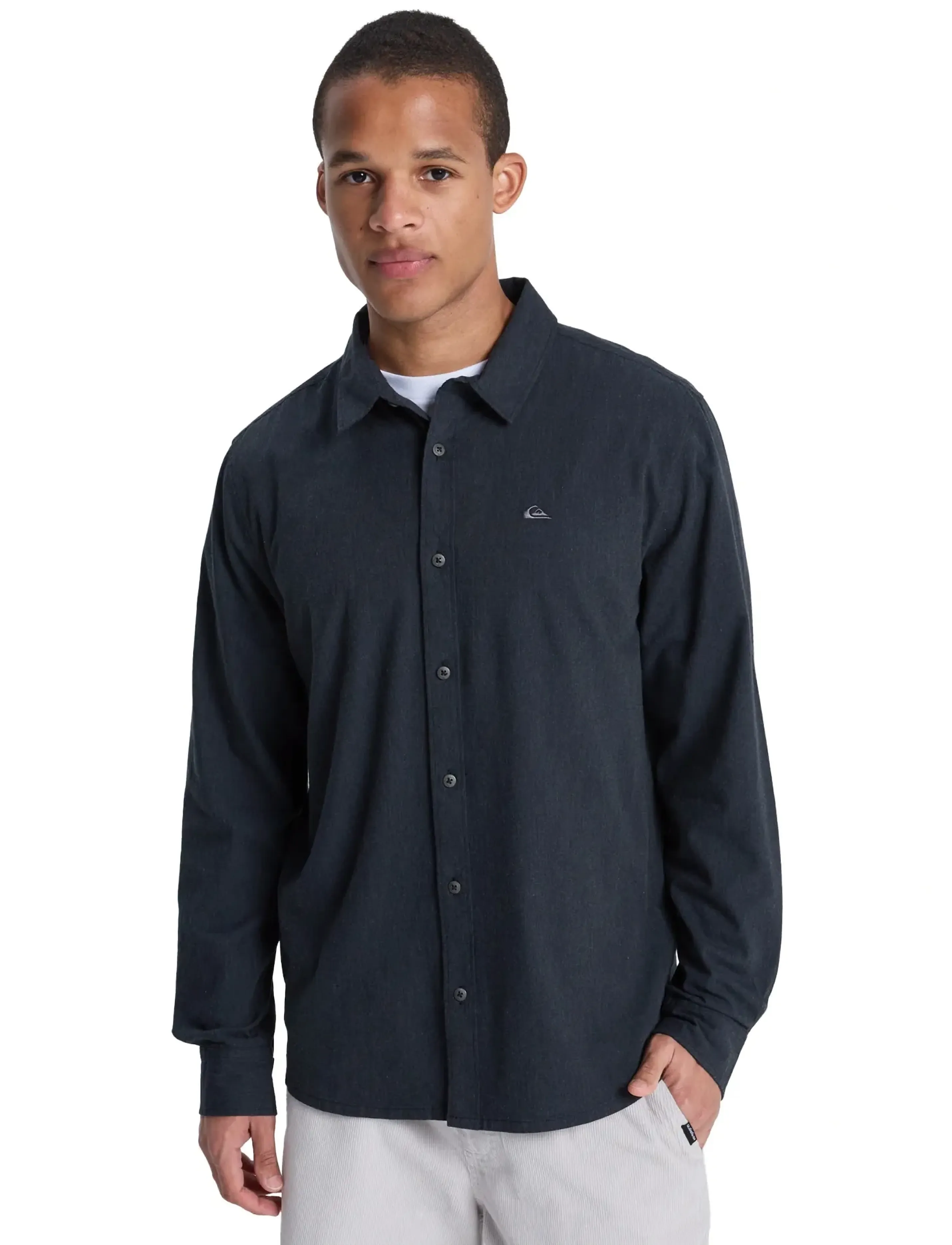 Quiksilver MW PREMIUM STRETCH LS - Shirts - BLACK / black
