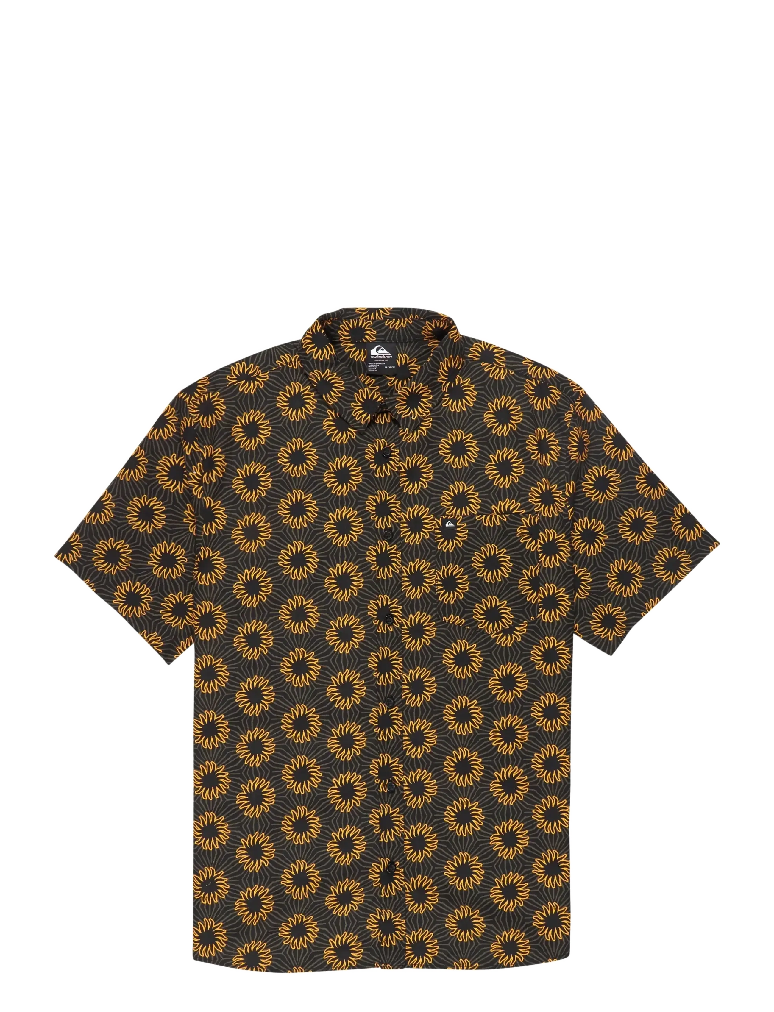 Quiksilver APERO CLASSIC SS - Skjorter - BLACK OCEAN MAYHEM 32 / black