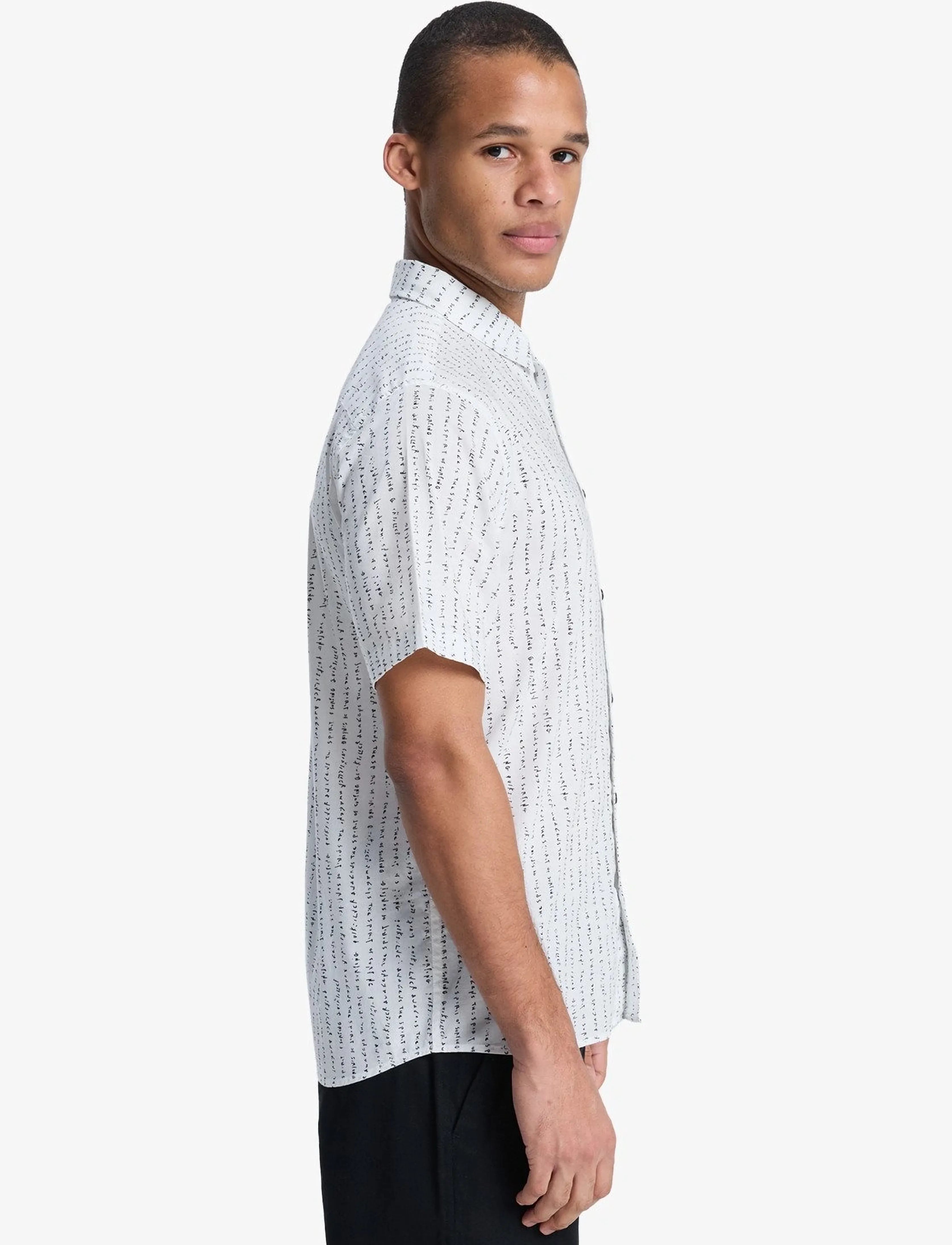 Quiksilver - APERO CLASSIC SS - shirts - bone quik thoughts - 5