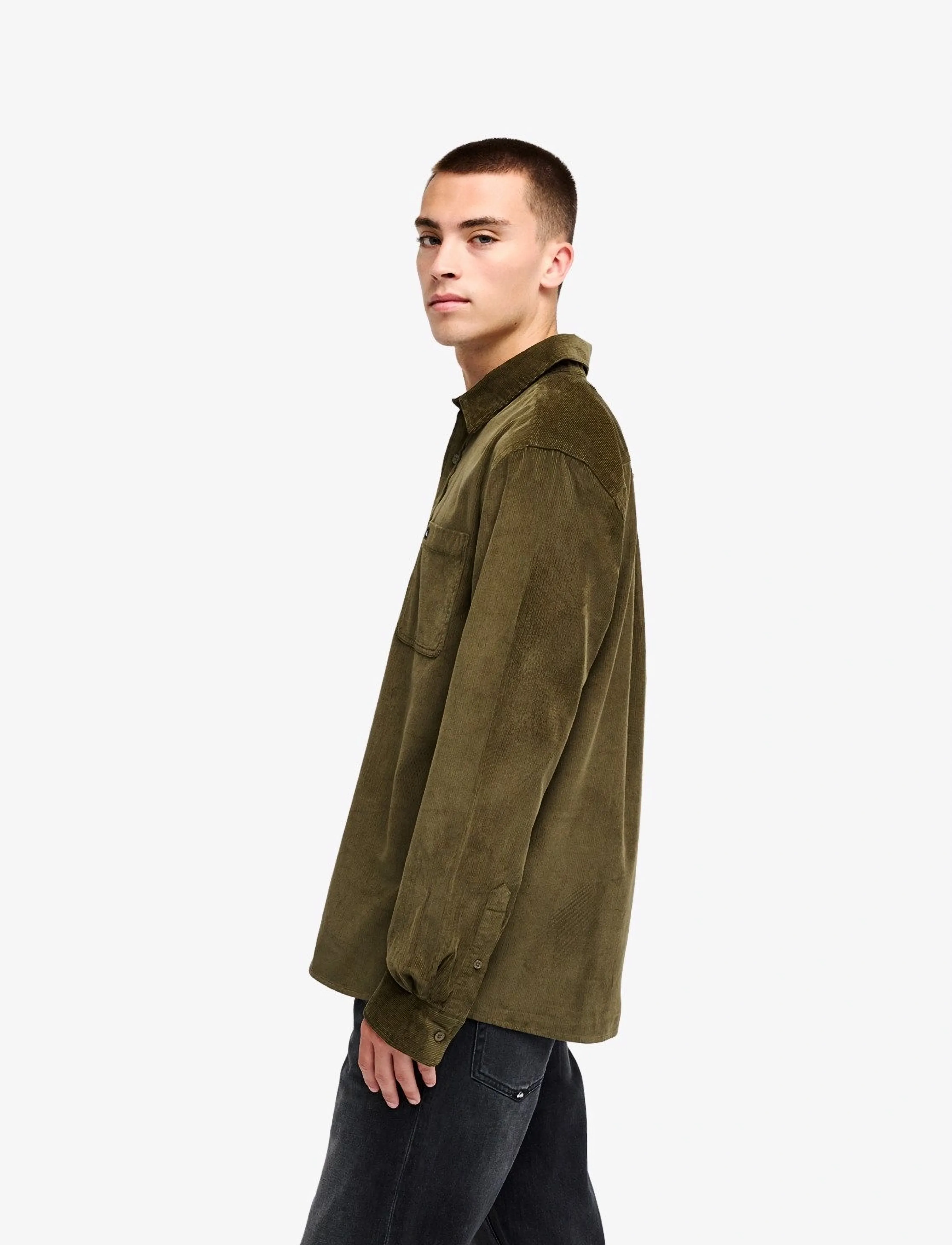 Quiksilver - SMOKE TRAIL CORD - alussärgid ja t-särgid - grape leaf - 3