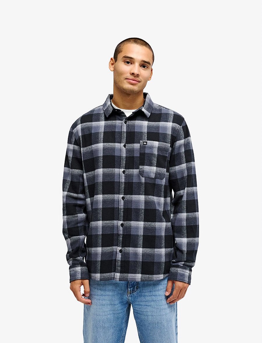 Quiksilver - MOTHERFLY PLAID LS - black motherfly - 0