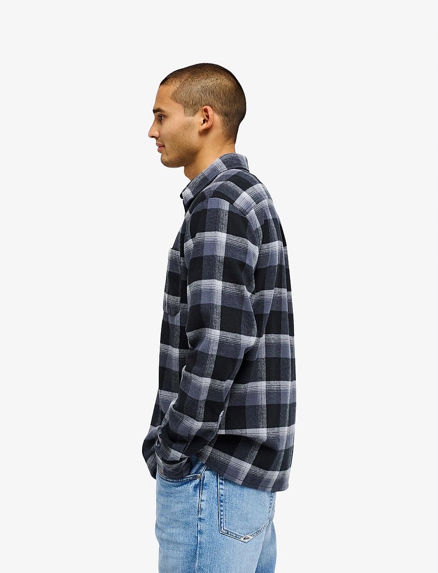 Quiksilver - MOTHERFLY PLAID LS - black motherfly - 3