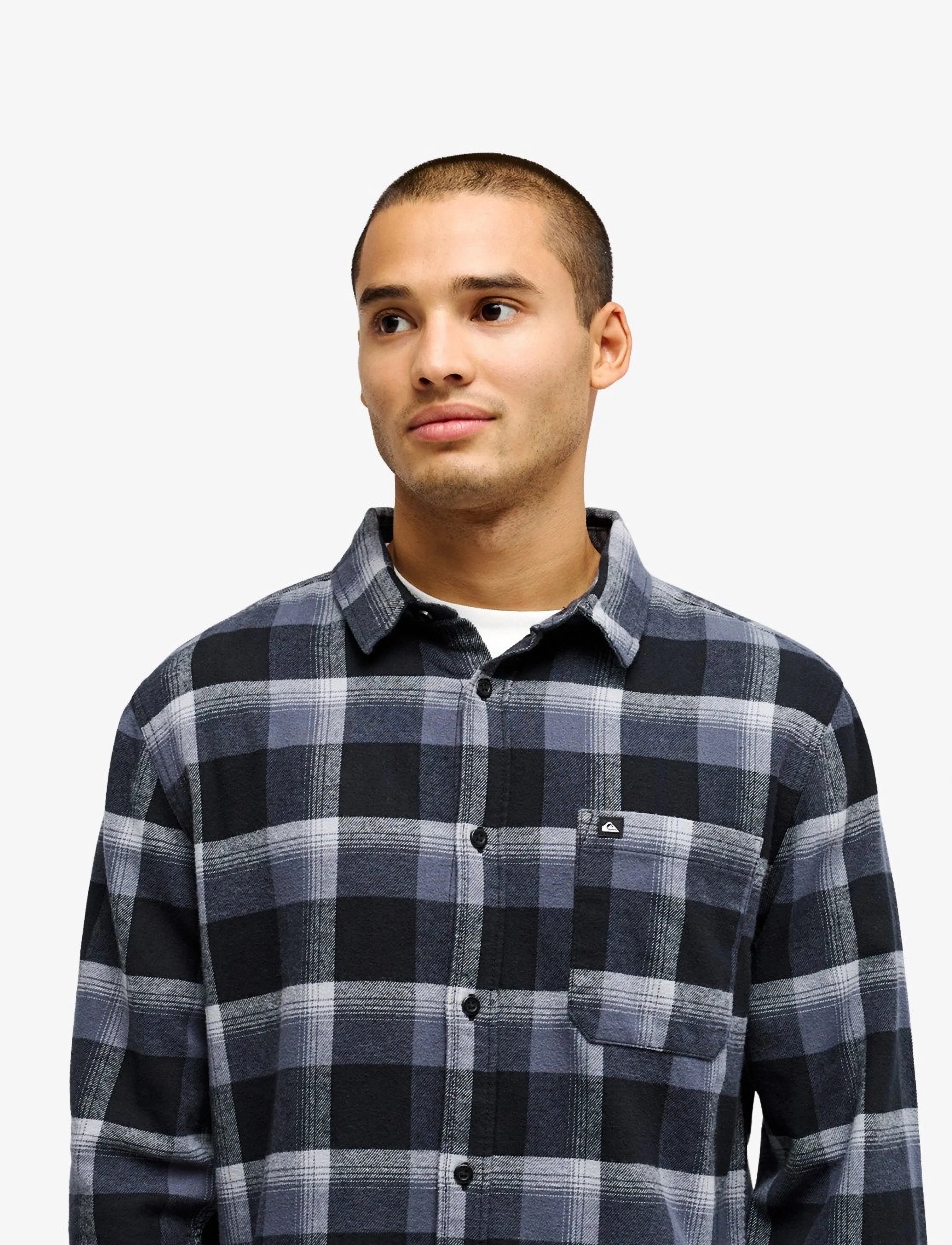 Quiksilver - MOTHERFLY PLAID LS - black motherfly - 4