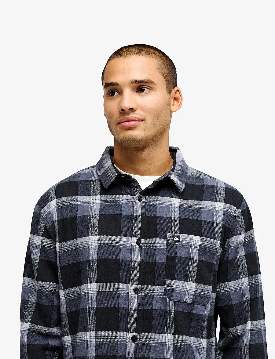 Quiksilver - MOTHERFLY PLAID LS - black motherfly - 4