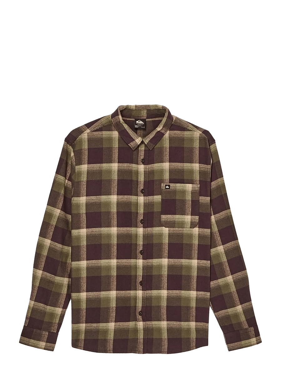 Quiksilver - MOTHERFLY PLAID LS - toppe & t-shirts - grape leaf motherfly - 1