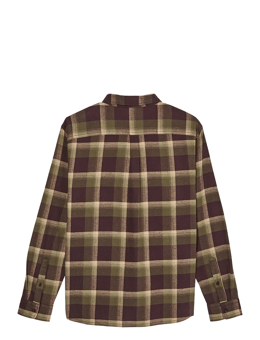 Quiksilver - MOTHERFLY PLAID LS - toppe & t-shirts - grape leaf motherfly - 2