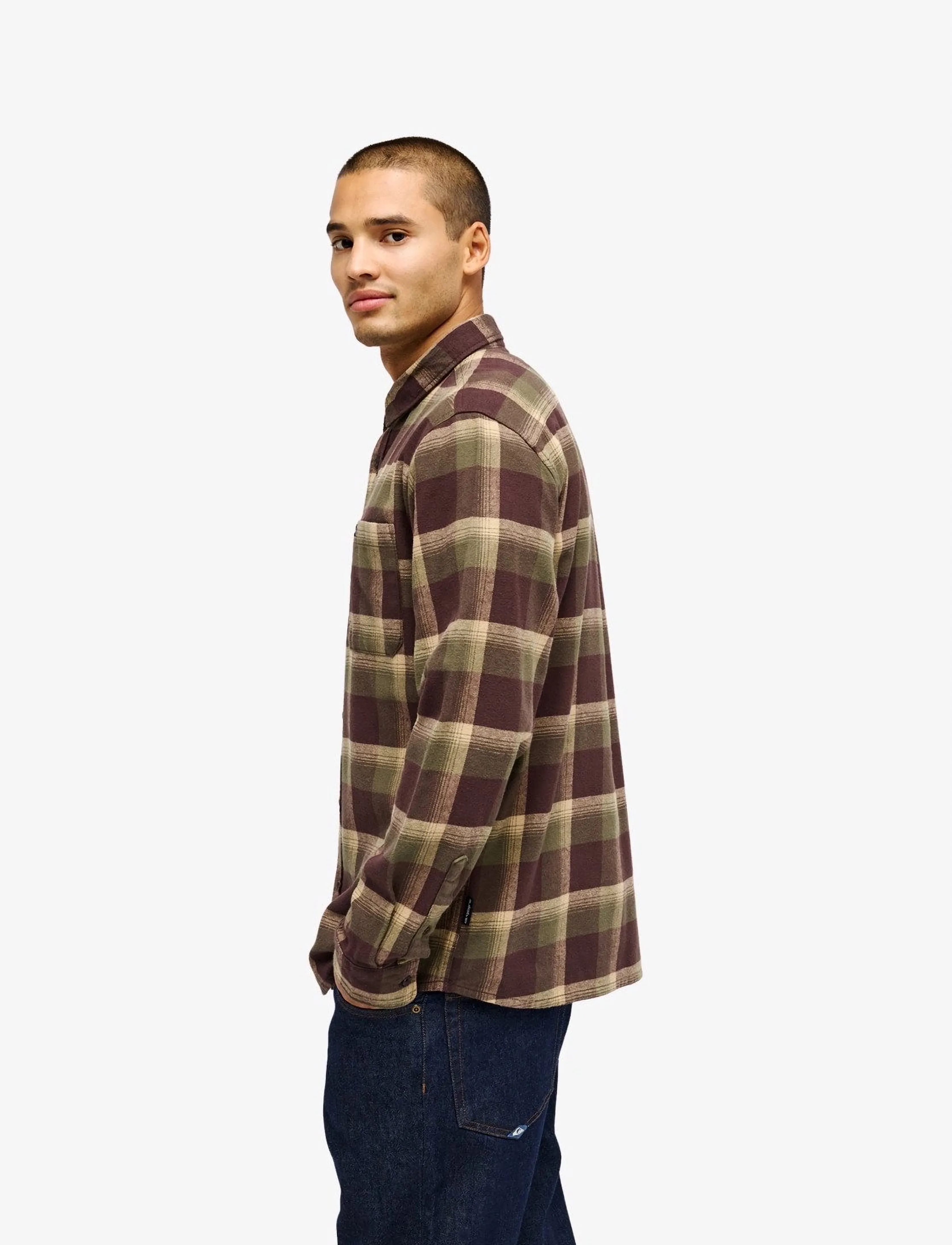 Quiksilver - MOTHERFLY PLAID LS - tops & t-shirts - grape leaf motherfly - 3