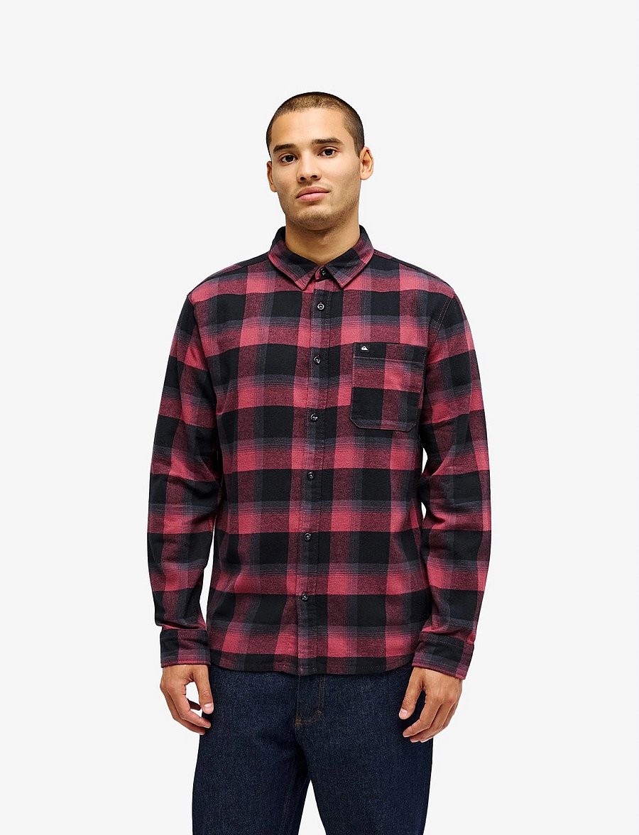 Quiksilver - MOTHERFLY PLAID LS - toppe & t-shirts - oxblood red motherfly - 0