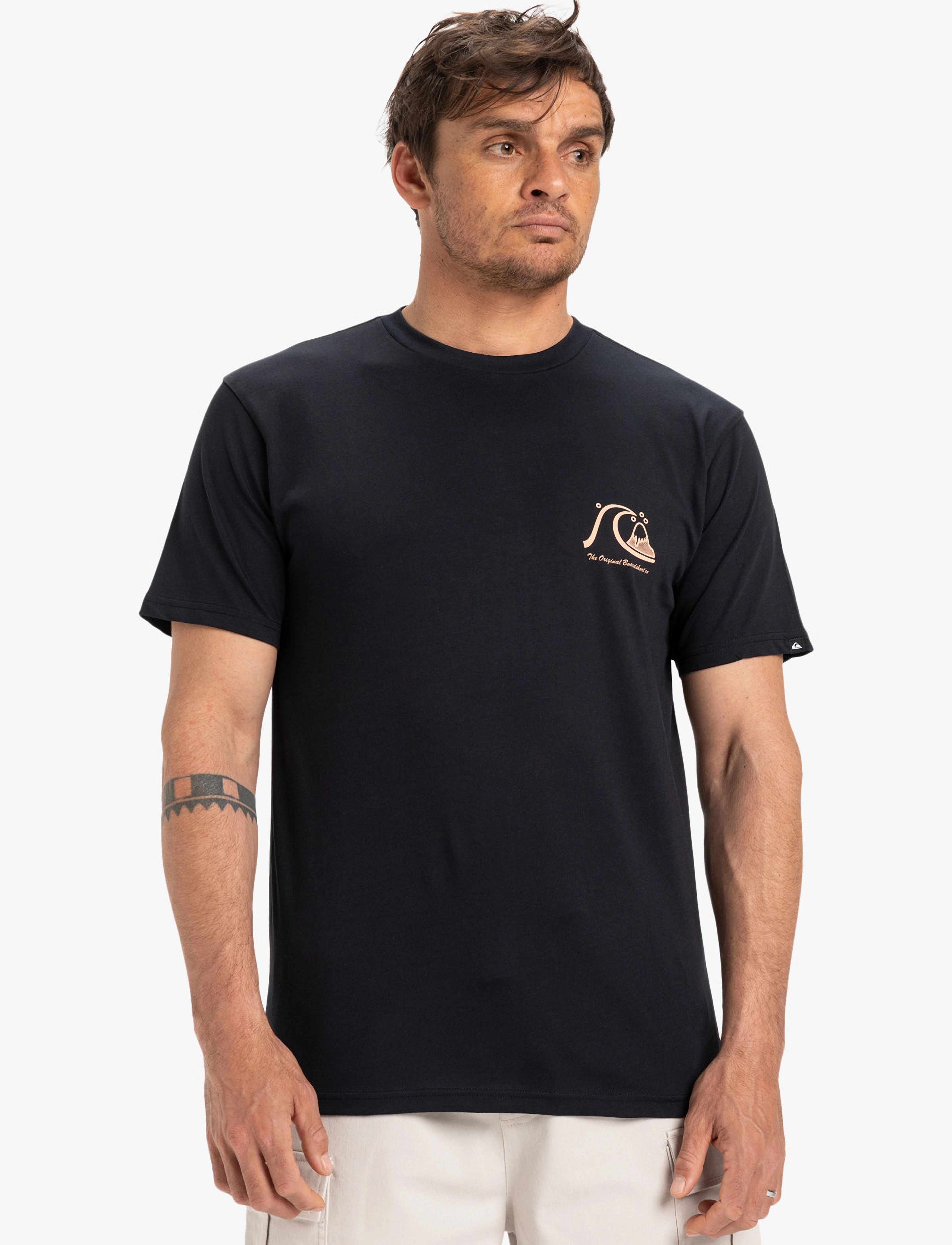 Quiksilver EVO ORIGINAL BS SS TEE - Kurzärmelig - BLACK / black