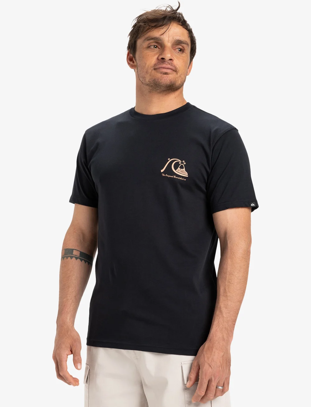 Quiksilver - EVO ORIGINAL BS SS TEE - oberteile & t-shirts - black - 5