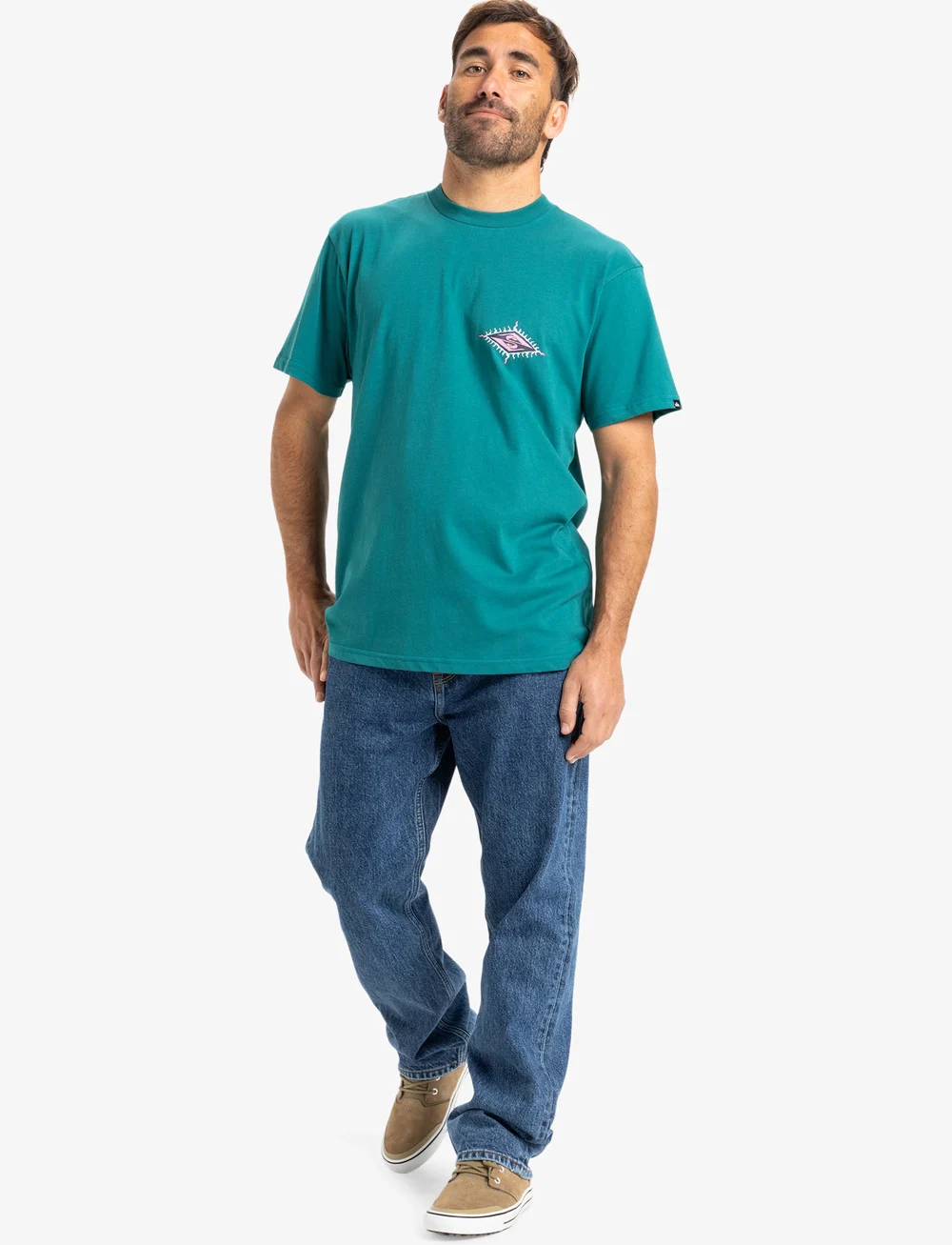 Quiksilver - EV BEACH BLAST SS - tops & t-shirts - teal green - 4