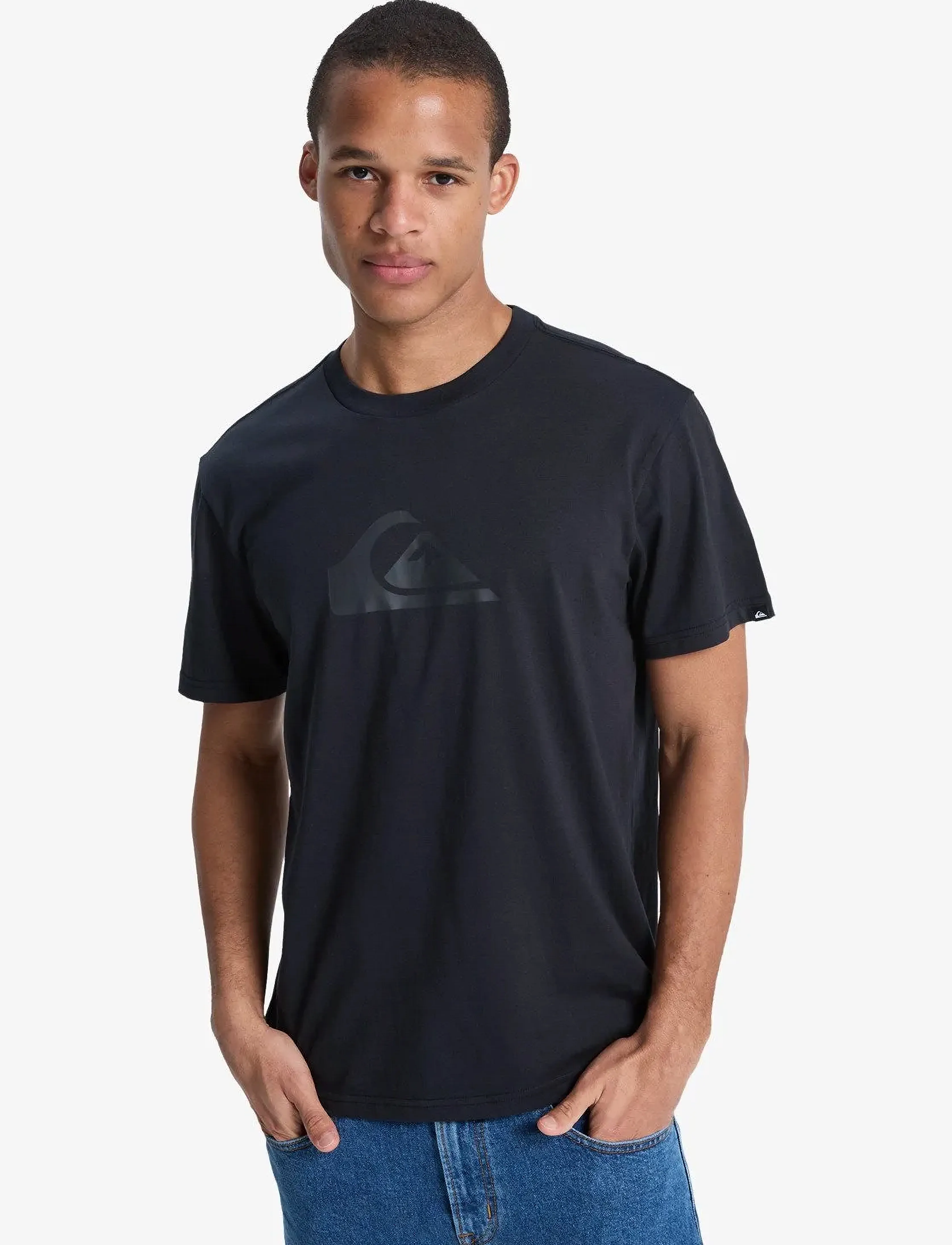 Quiksilver Ev Comp Logo Ss, S, Sport Oberteile, Marineblau - T-shirts, Männerswear