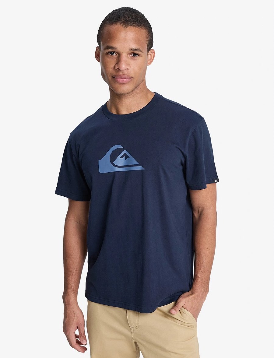 Quiksilver - EV COMP LOGO SS - oberteile & t-shirts - dark navy - 0
