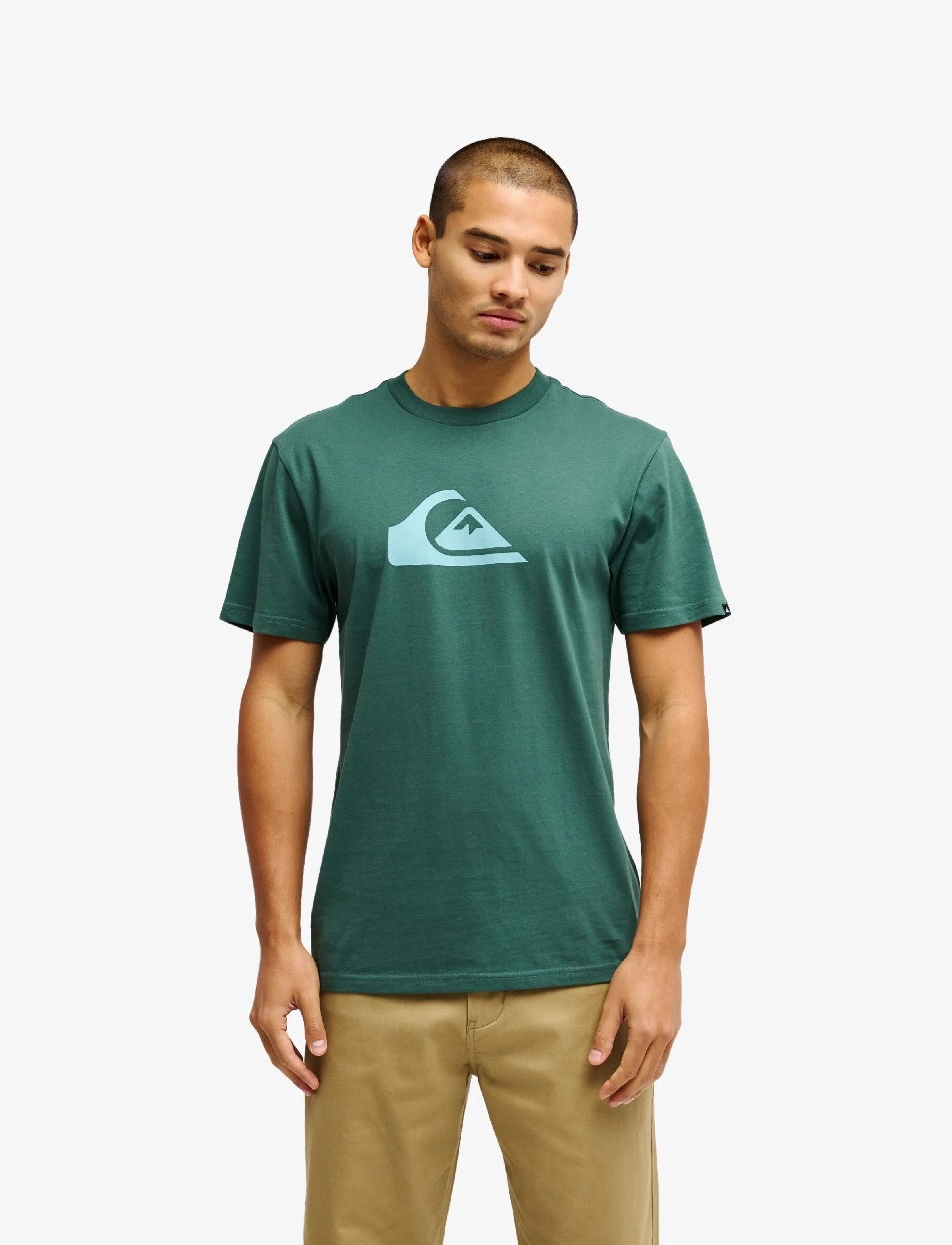 Quiksilver Ev Comp Logo Ss, S, Sport Oberteile, Grün - T-shirts, Männerswear