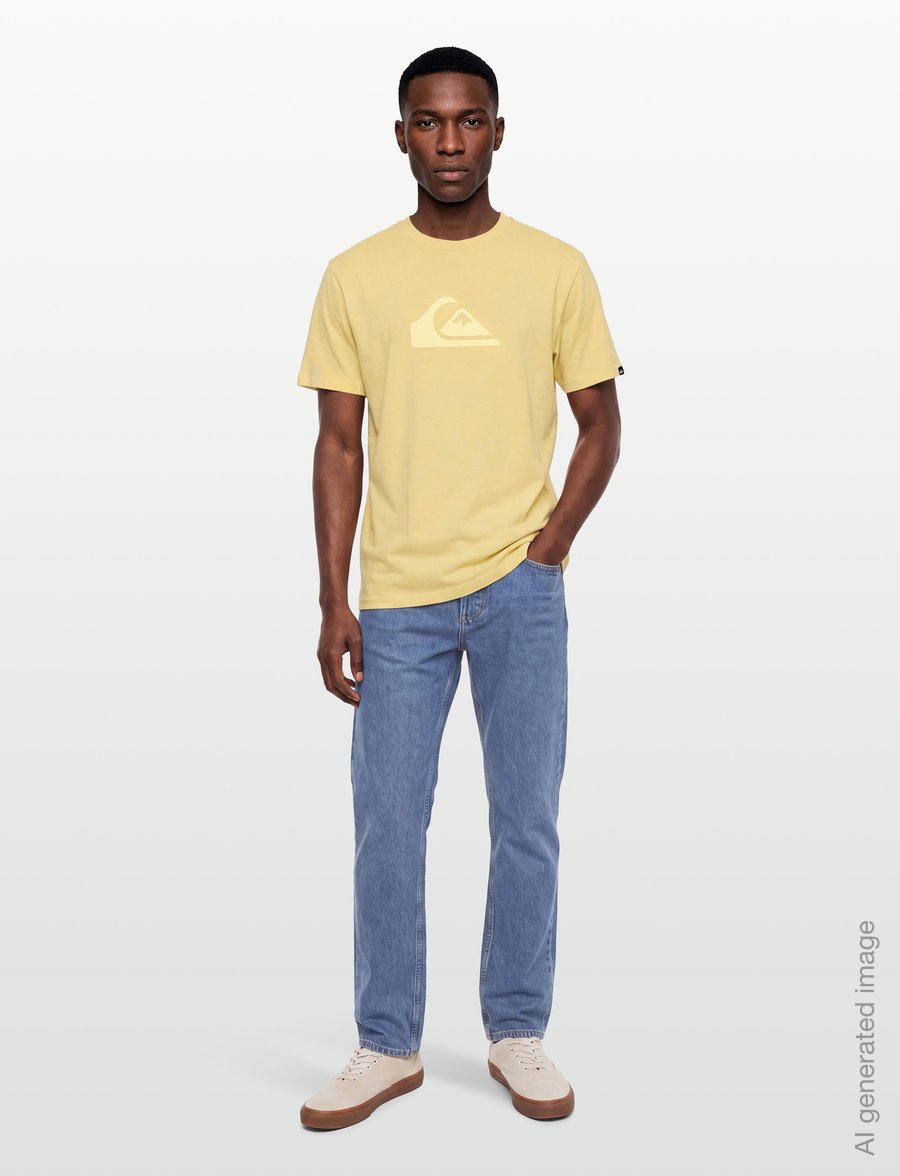 Quiksilver - EV COMP LOGO SS - oberteile & t-shirts - straw - 0
