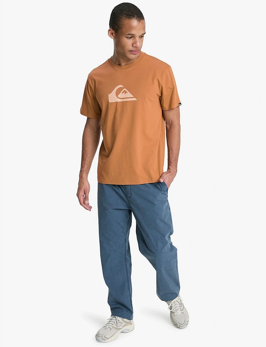 Quiksilver - EV COMP LOGO SS - tops & t-shirts - tobacco brown - 4
