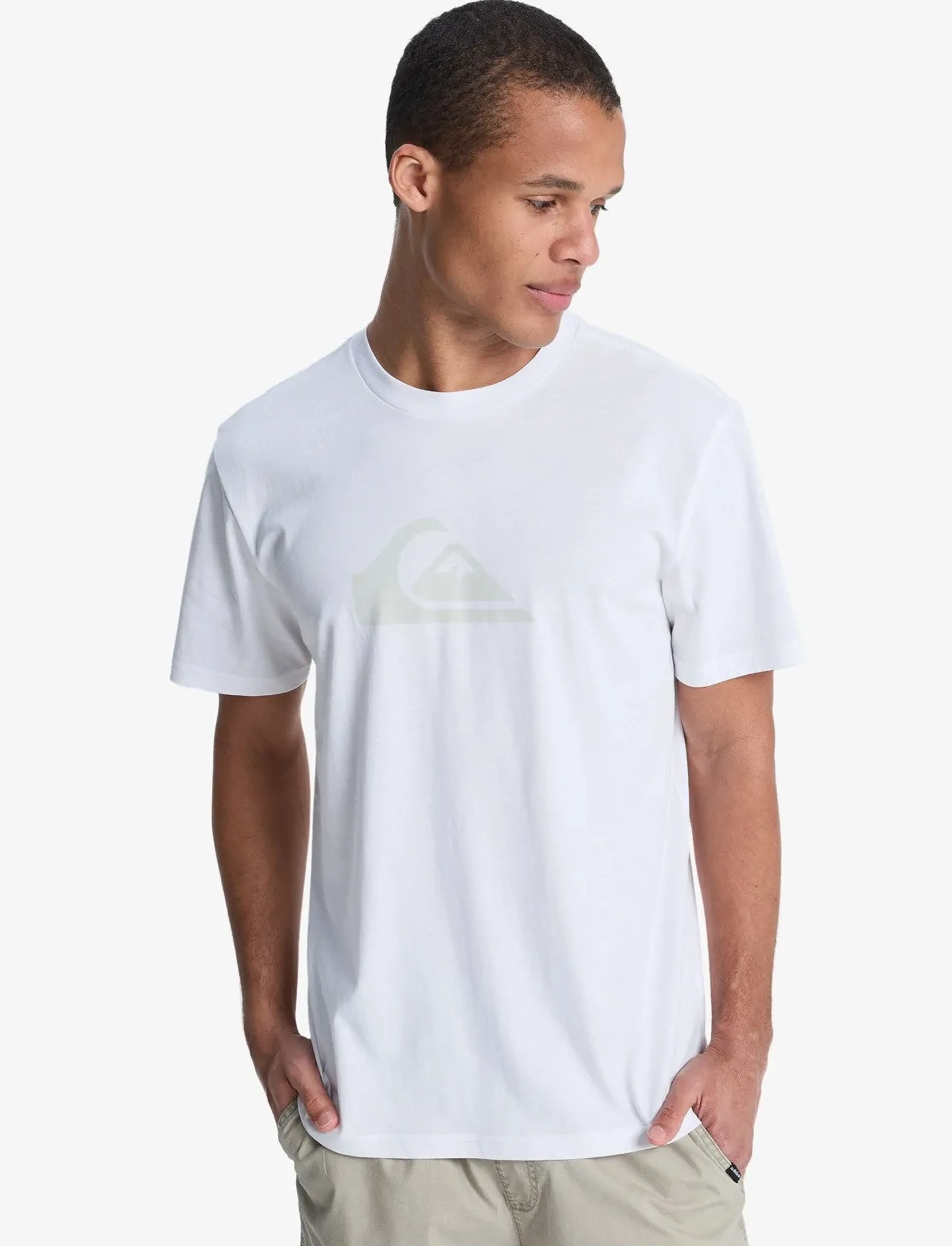 Quiksilver Ev Comp Logo Ss, Mænd, Kortærmet Logo T-Shirt, Hvid, Str: S