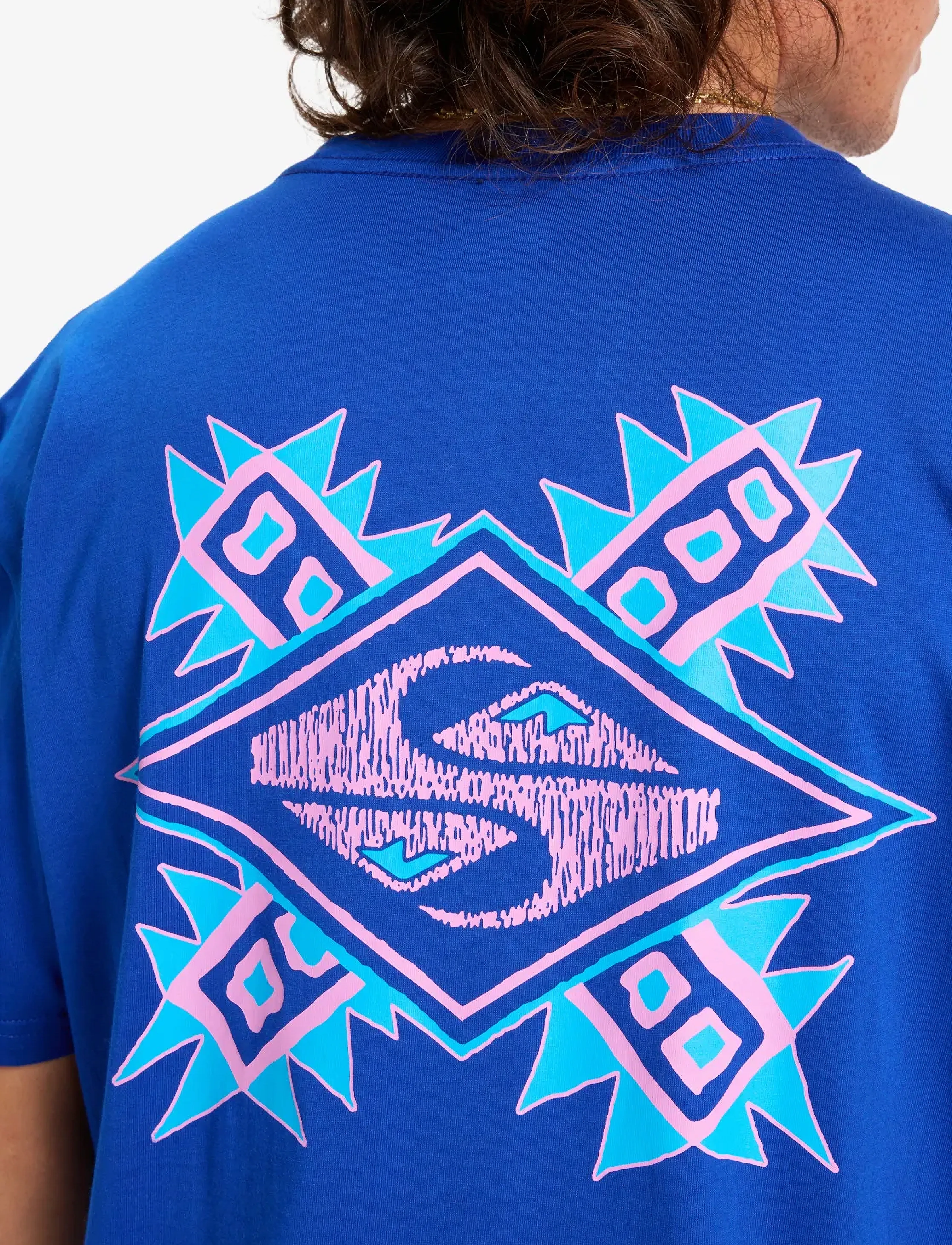 Quiksilver EV SWELL OVATION SS - Streetstyle - SURF THE WEB / blue