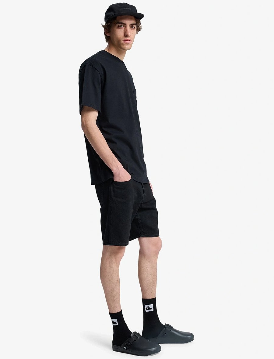 Quiksilver - SALT WATER POCKET SS TEE - oberteile & t-shirts - black - 4