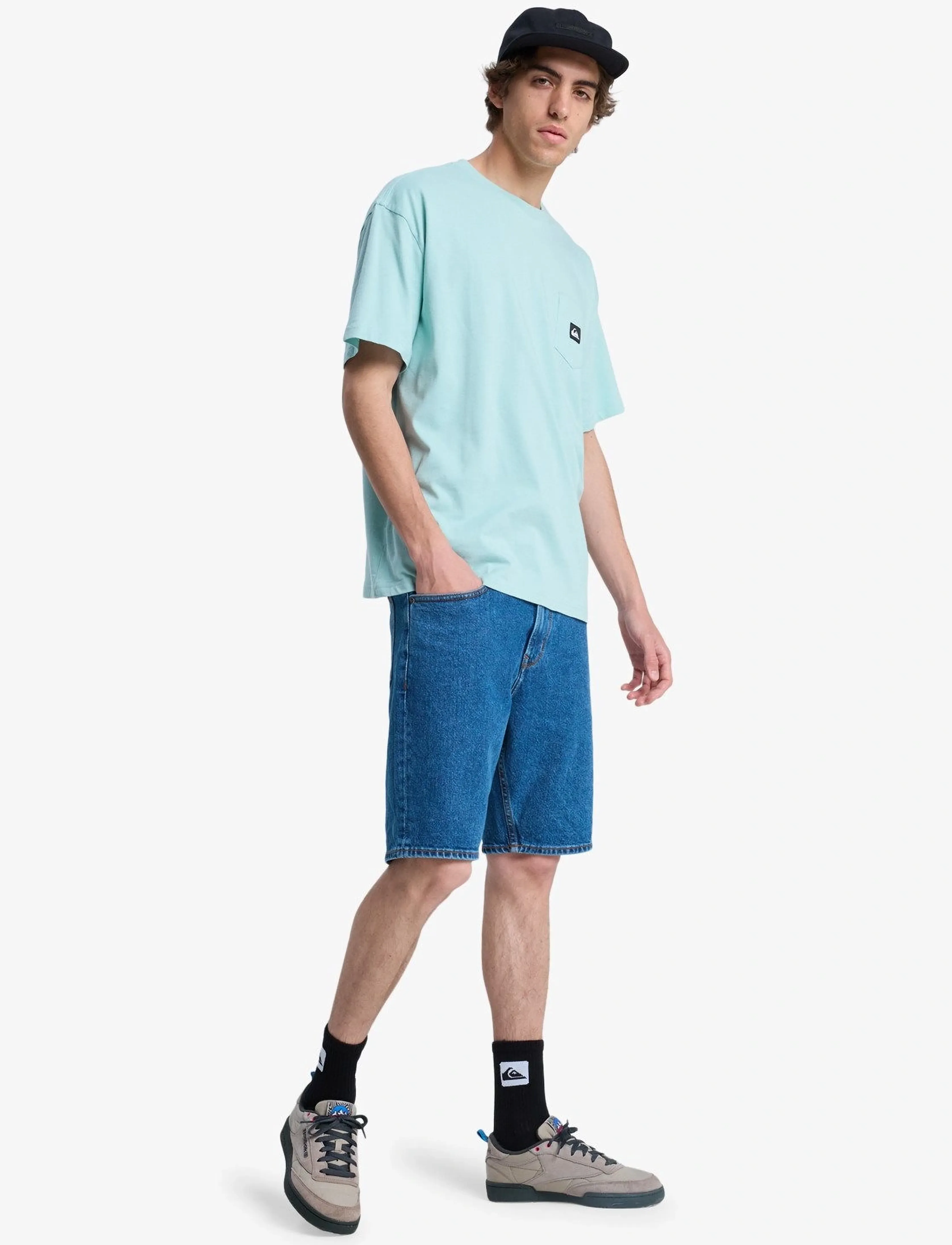 Quiksilver - SALT WATER POCKET SS TEE - t-shirts - blue haze - 4