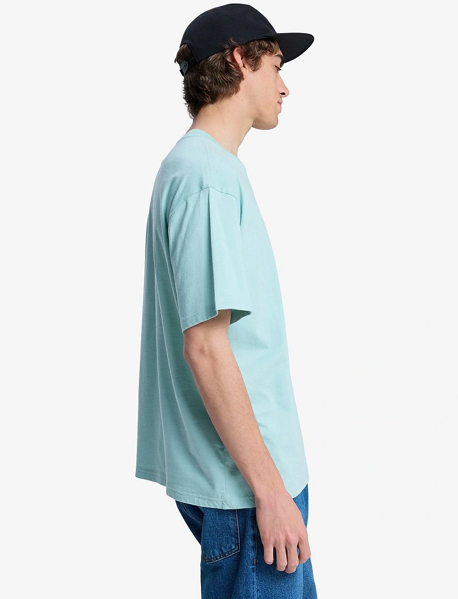 Quiksilver - SALT WATER POCKET SS TEE - oberteile & t-shirts - blue haze - 5