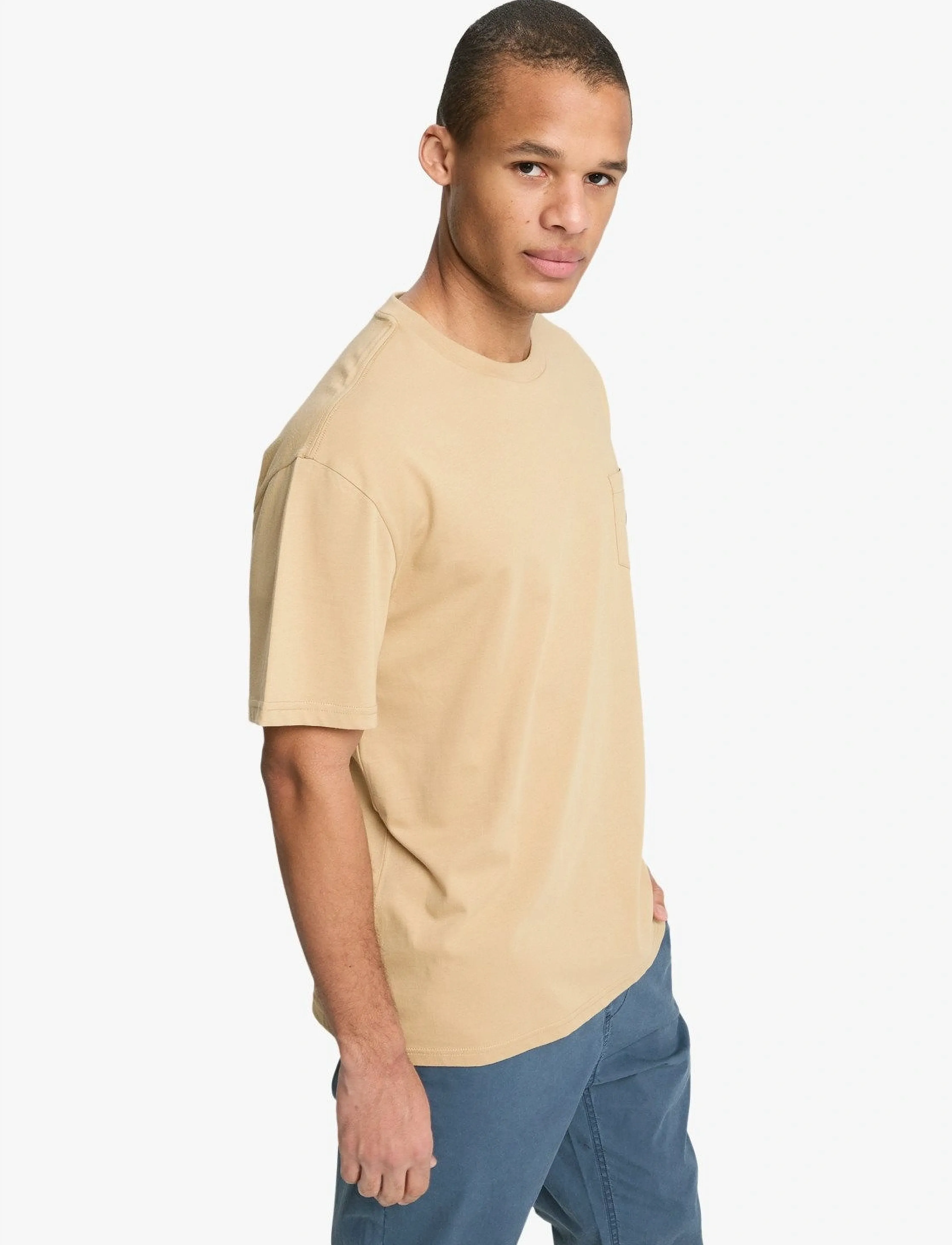 Quiksilver - SALT WATER POCKET SS TEE - oberteile & t-shirts - khaki - 5