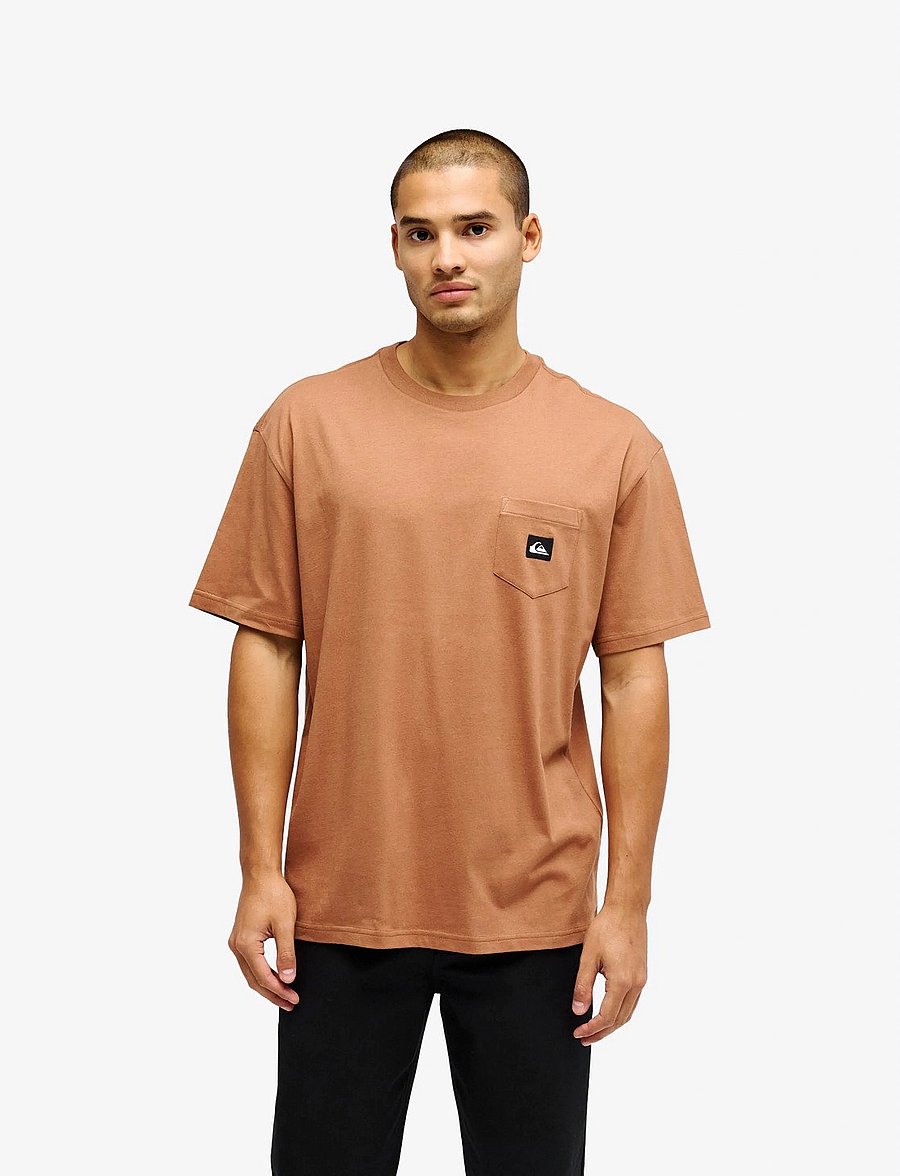 Quiksilver - SALT WATER POCKET SS TEE - oberteile & t-shirts - rawhide - 0