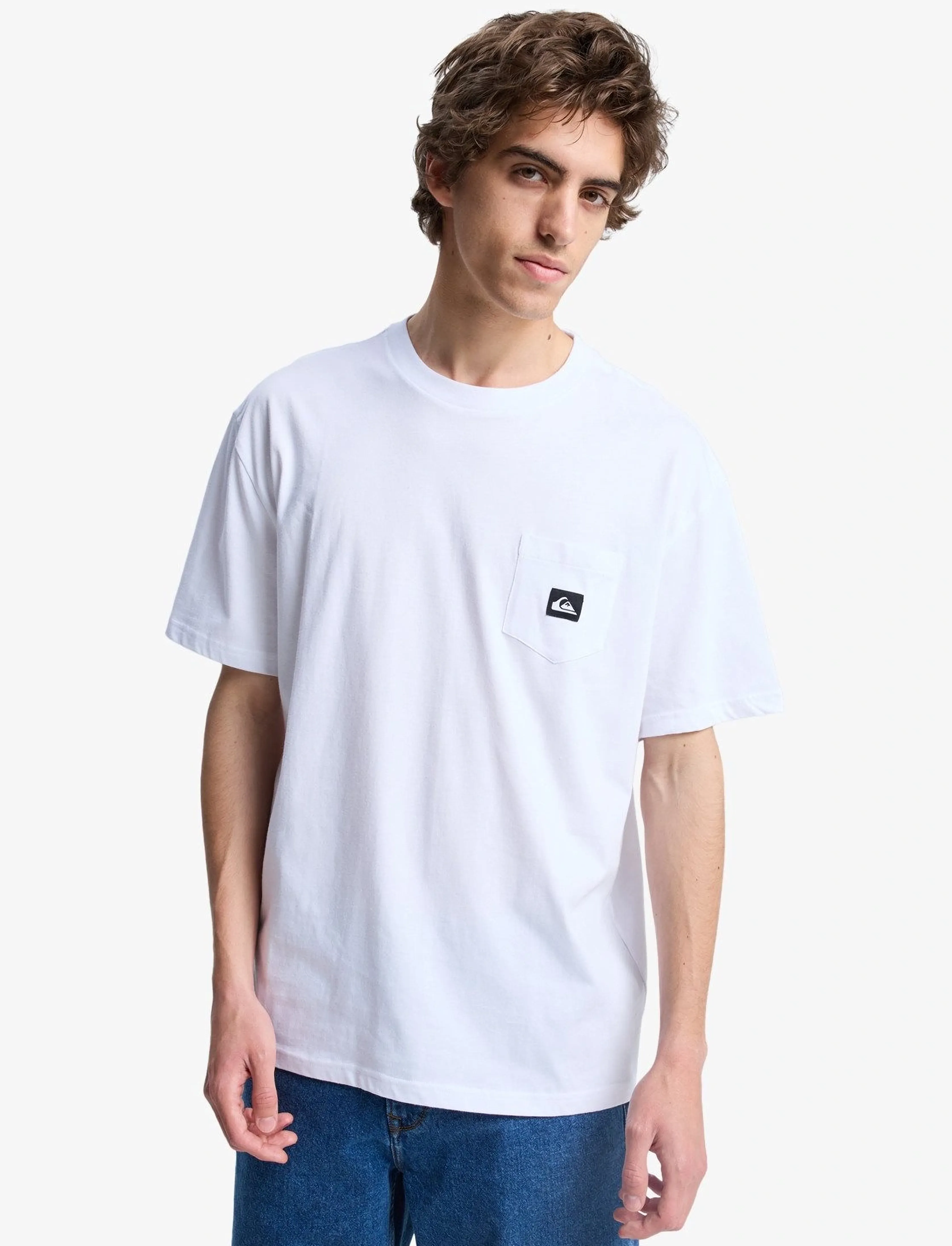 Quiksilver Salt Water Pocket Ss Tee, S, White, T-Shirts > Kortærmede, Herre