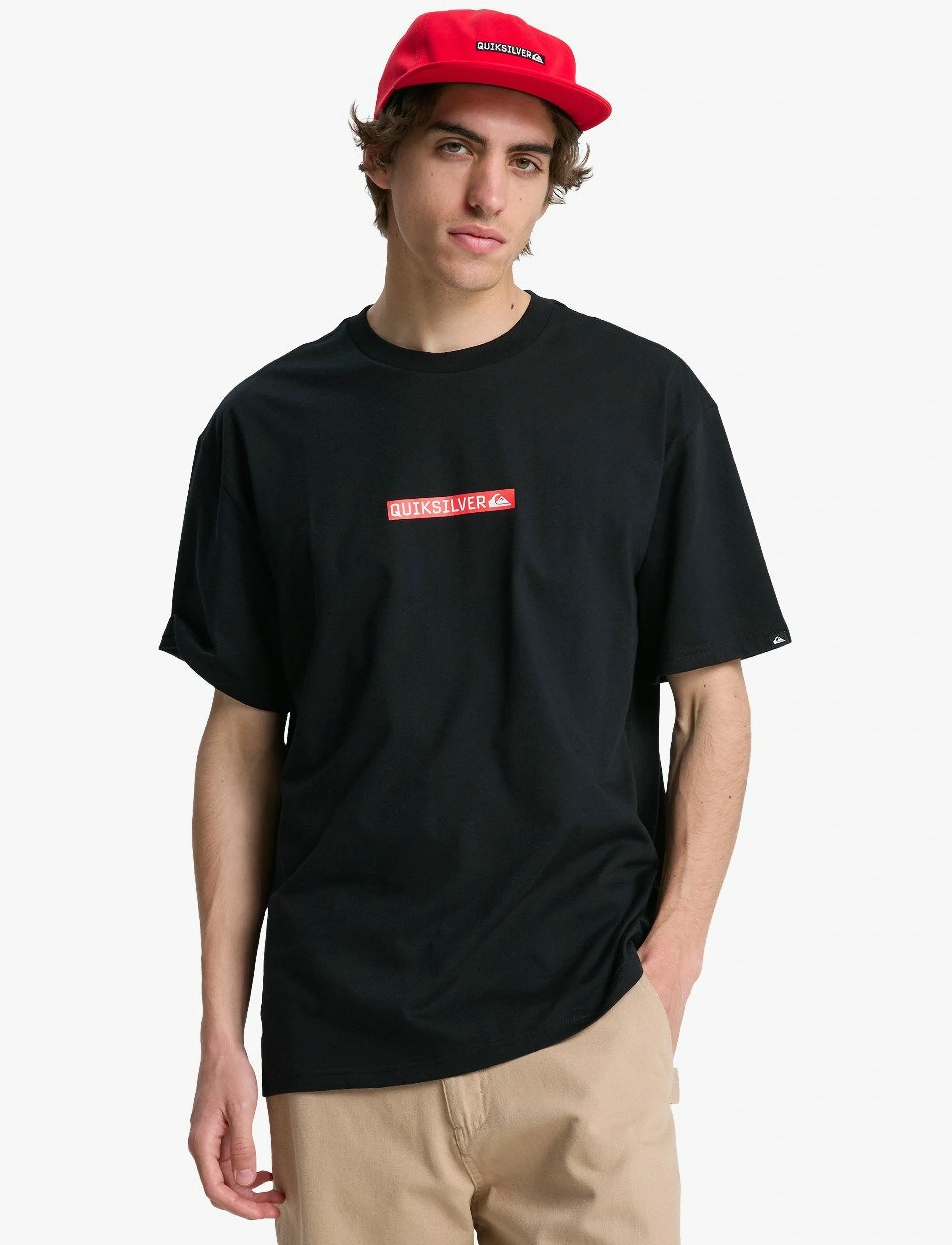 Quiksilver DNA CLICKER SS - T-Shirts - BLACK / black